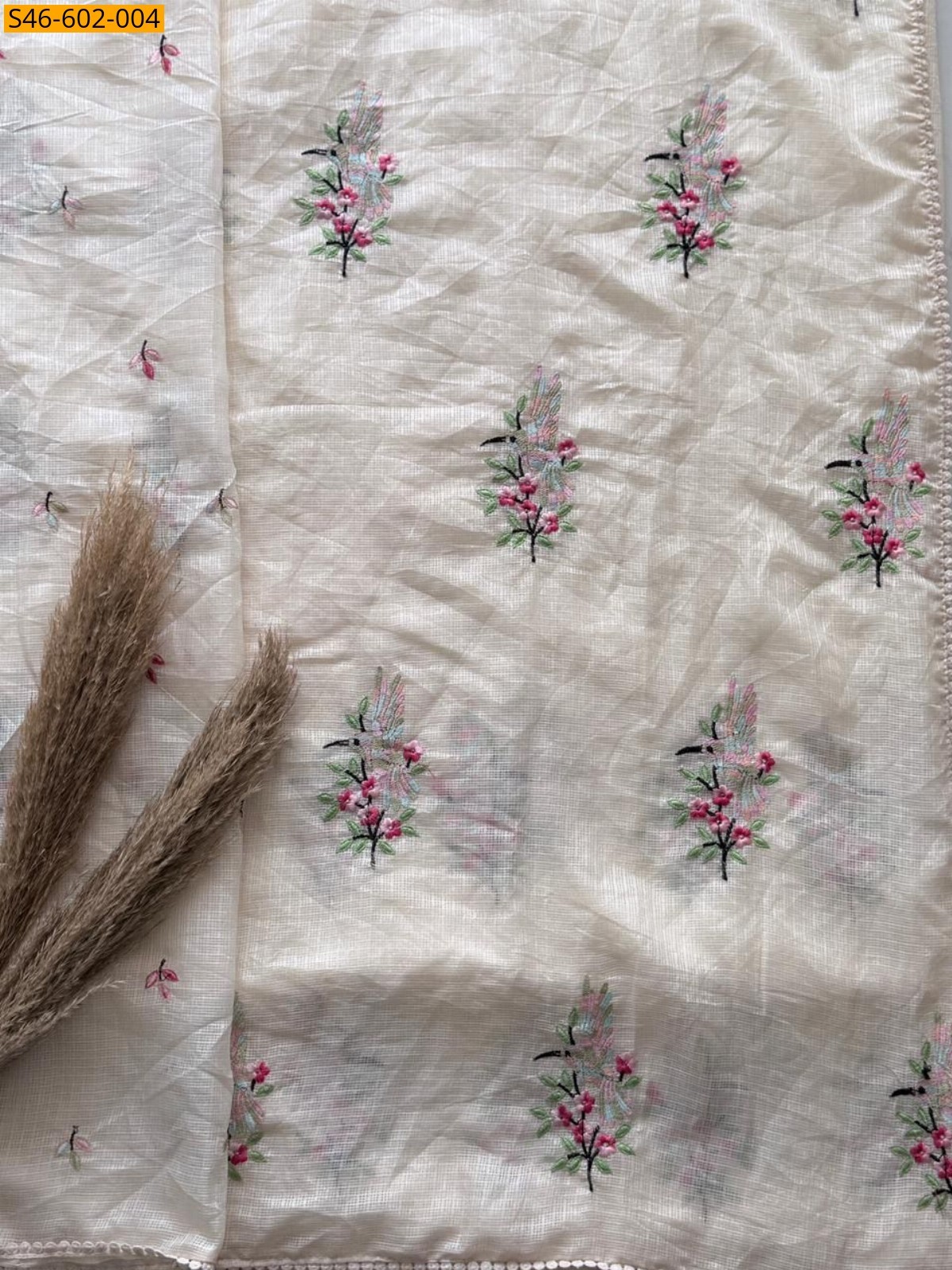 Cream Fancy Kota Doriya Saree