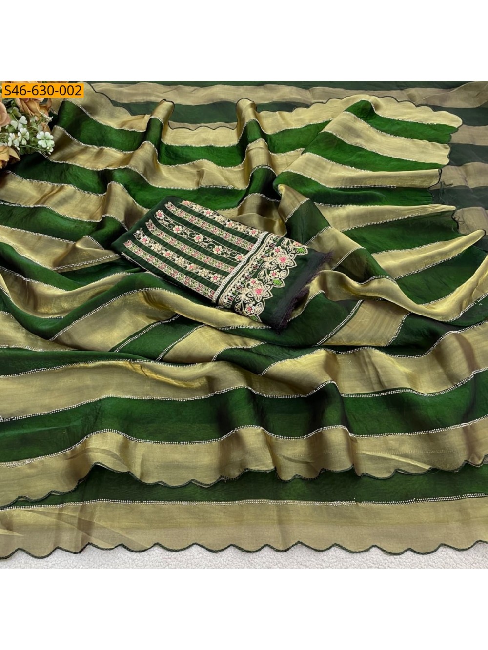 Fancy Satin Patta Saree
