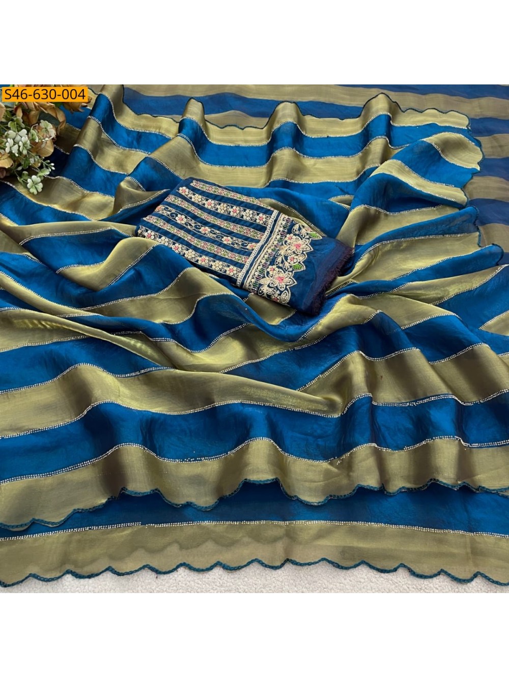 Fancy Satin Patta Saree