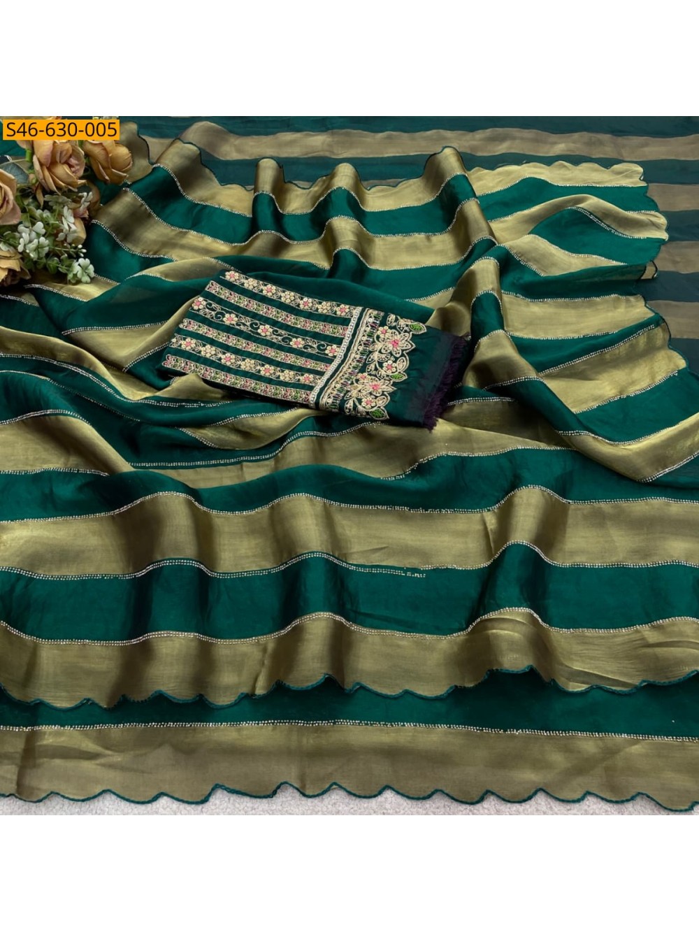 Fancy Satin Patta Saree