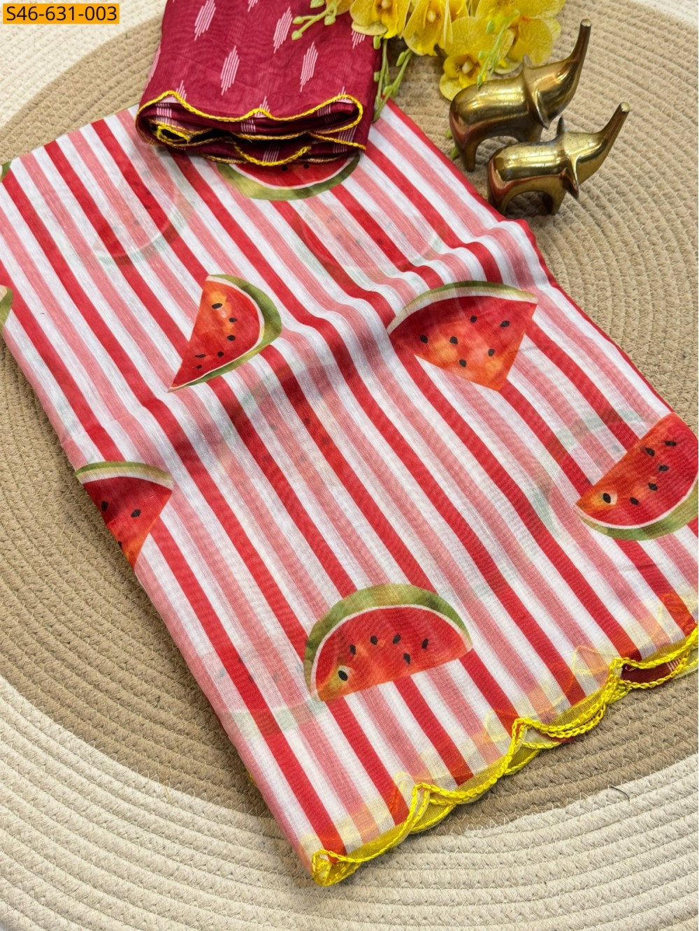 Fancy Soft Chanderi Cotton Saree