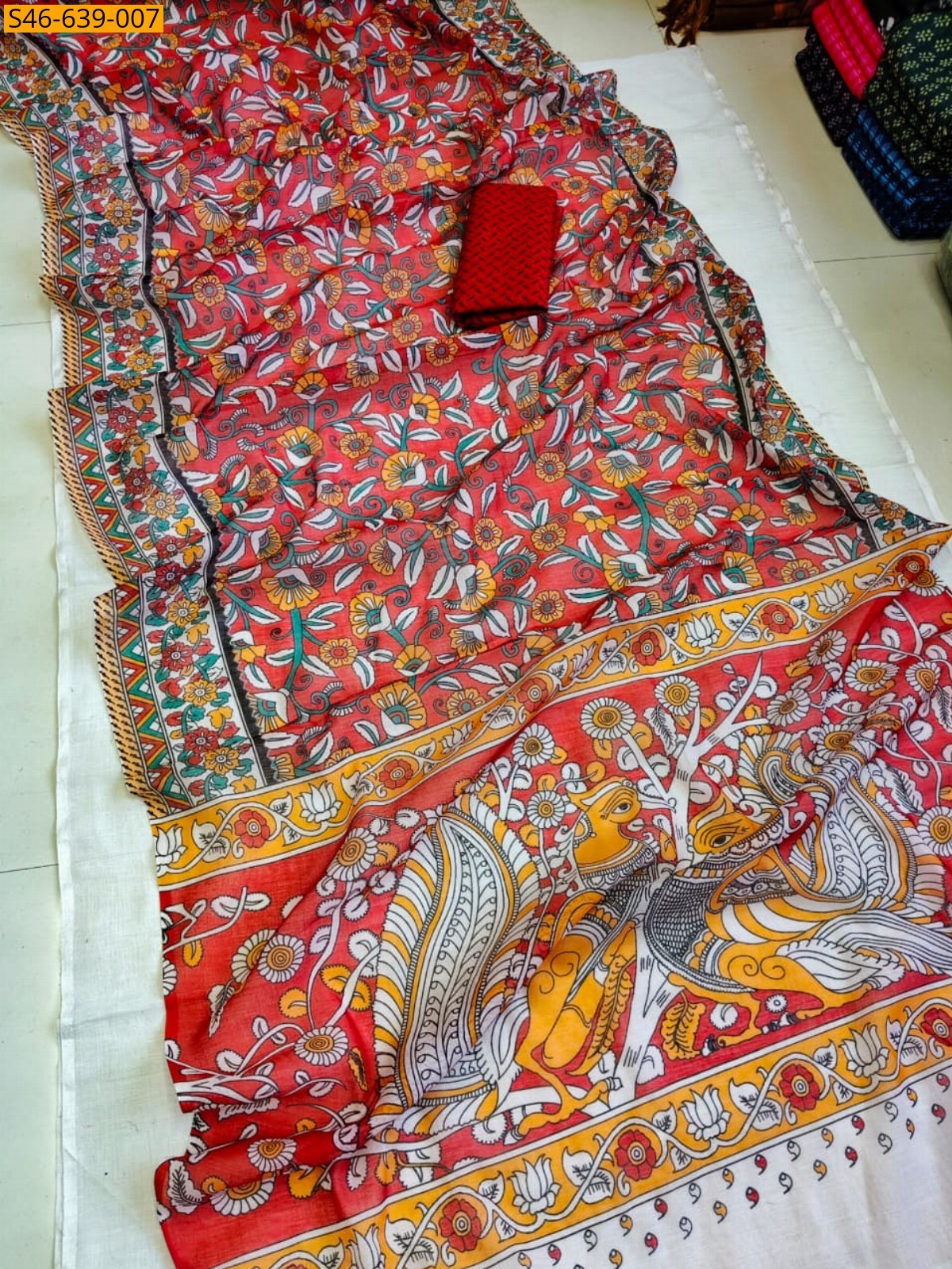 Pink Fancy Soft linen cotton Saree