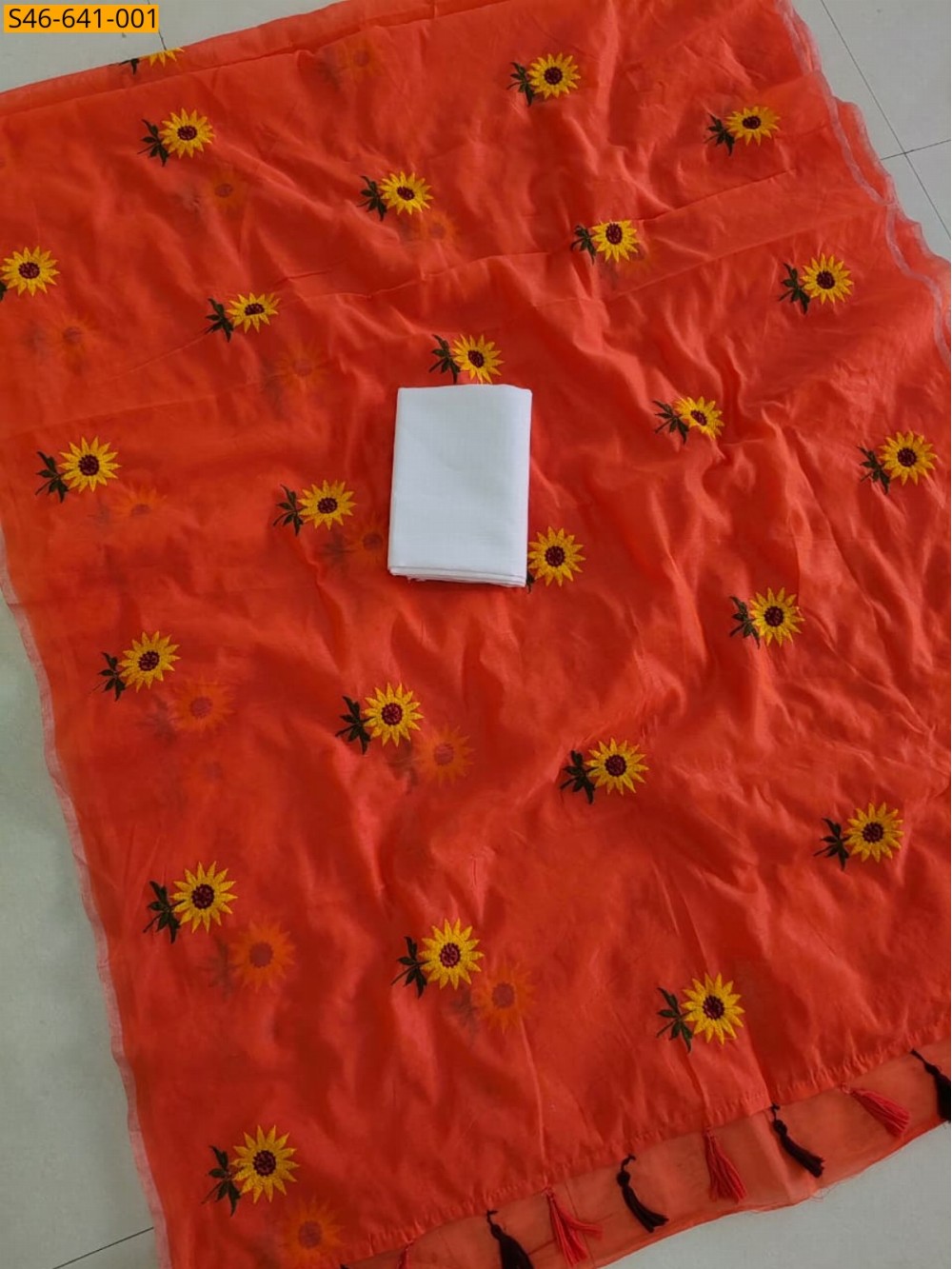 Red Fancy Chanderi Cotton Saree Red Fancy Chanderi Cotton Saree