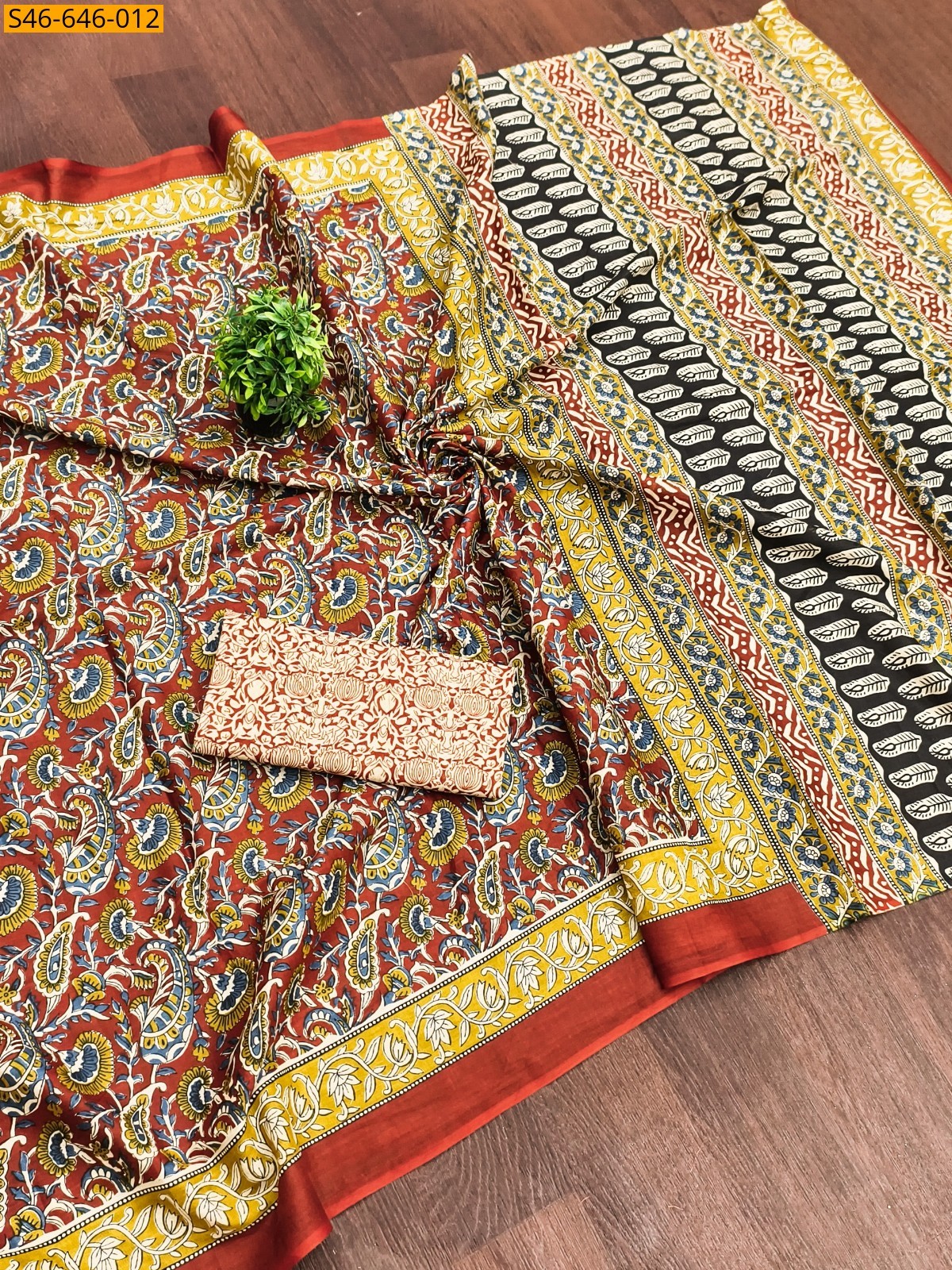 Red Fancy Cotton Saree
