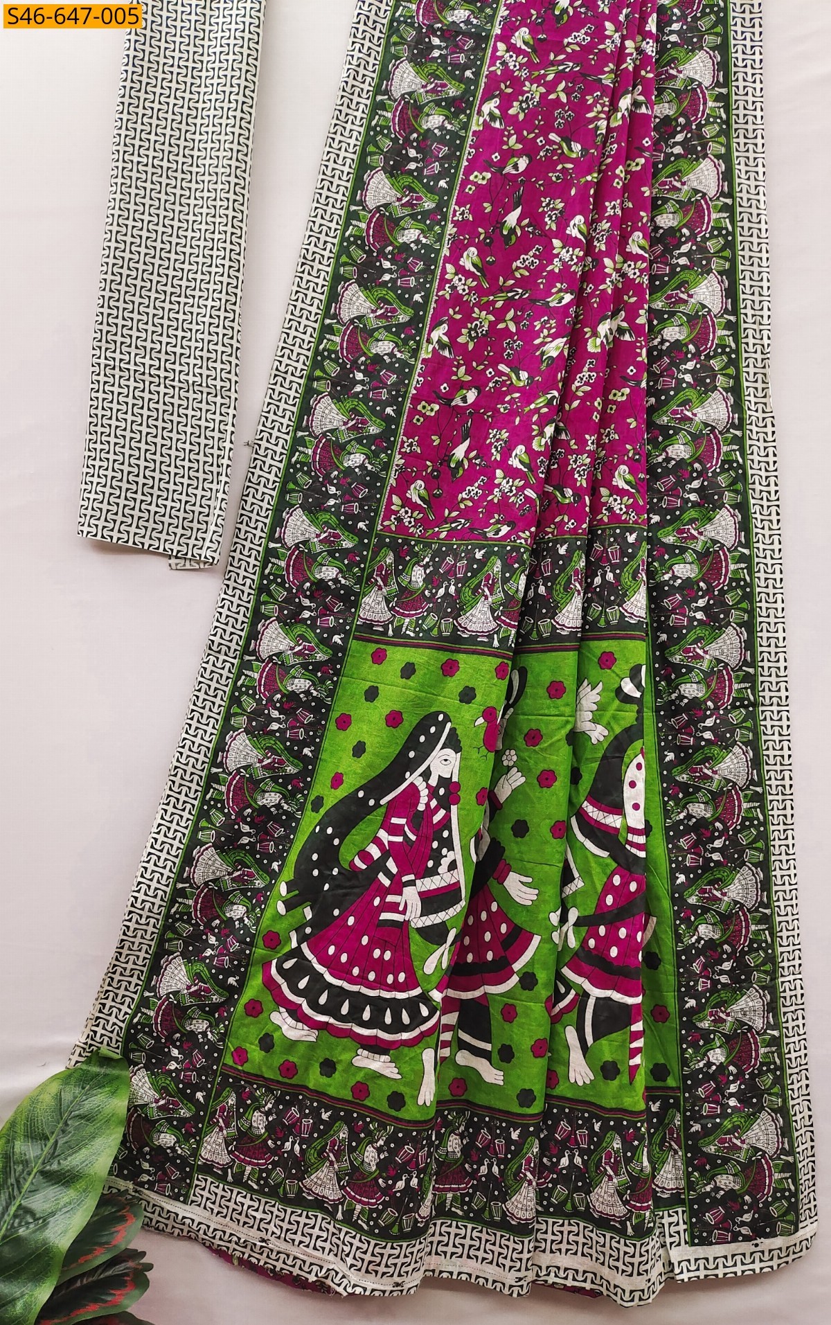 Pink Fancy Cotton  Saree