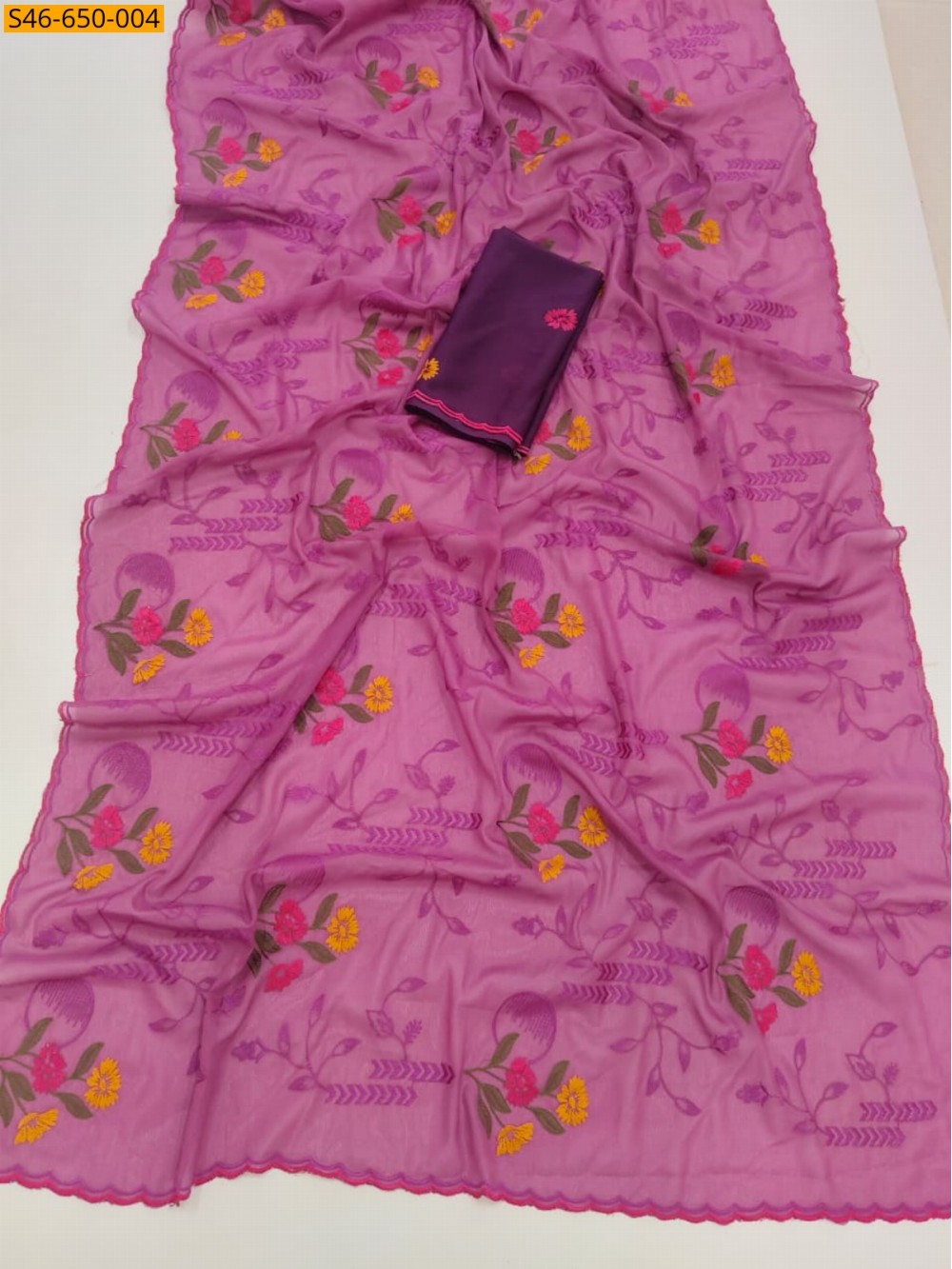 Fancy Geaorgette Embroidery Saree
