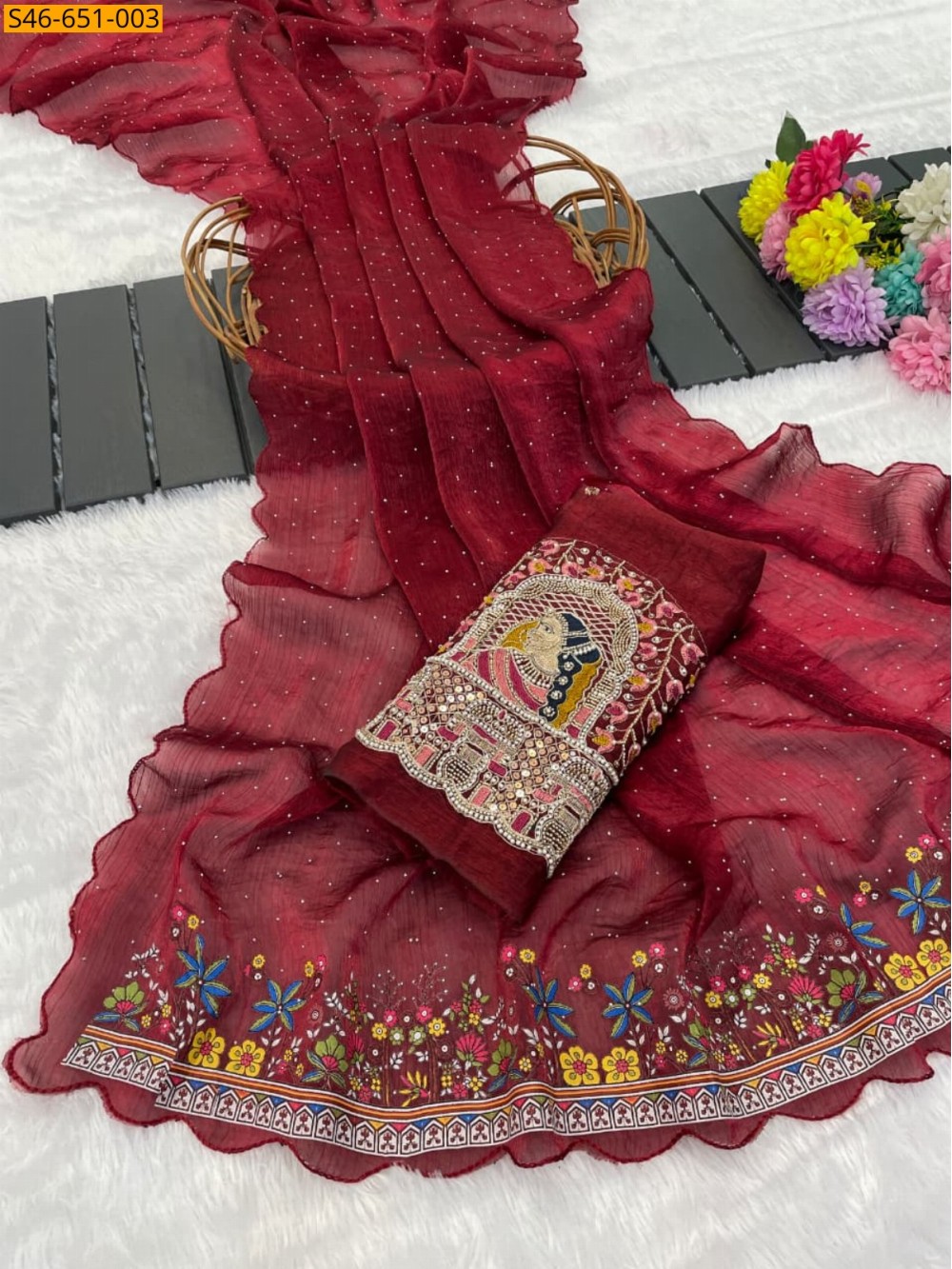 Fancy Fendy Chiffon Saree