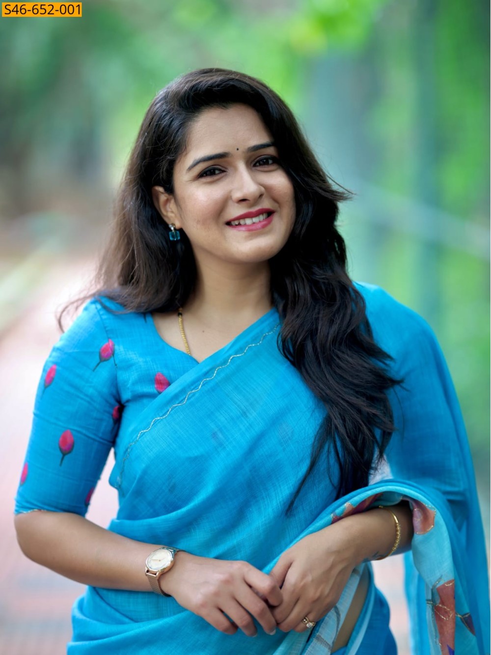 Sky Blue Fancy Linen Saree Sky Blue Fancy Linen Saree