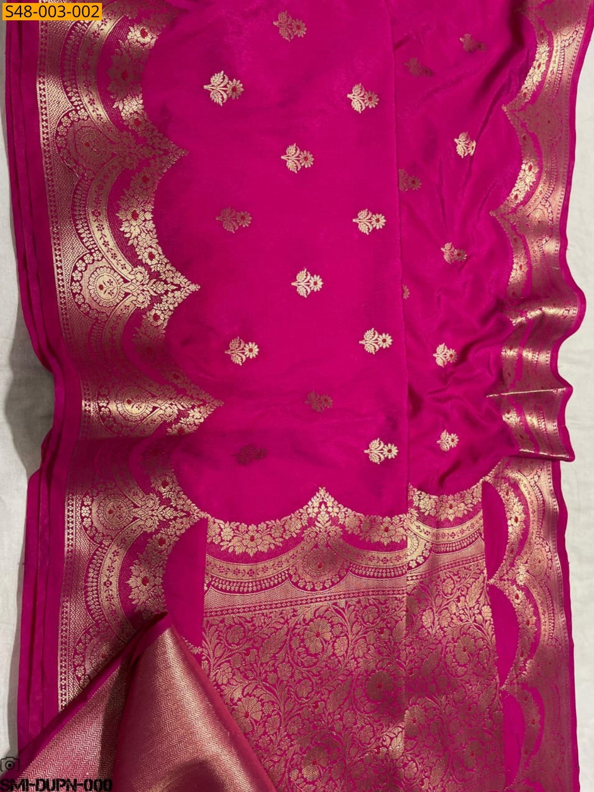 Pink Banarasi Semi Dupion Soft Silk Saree 