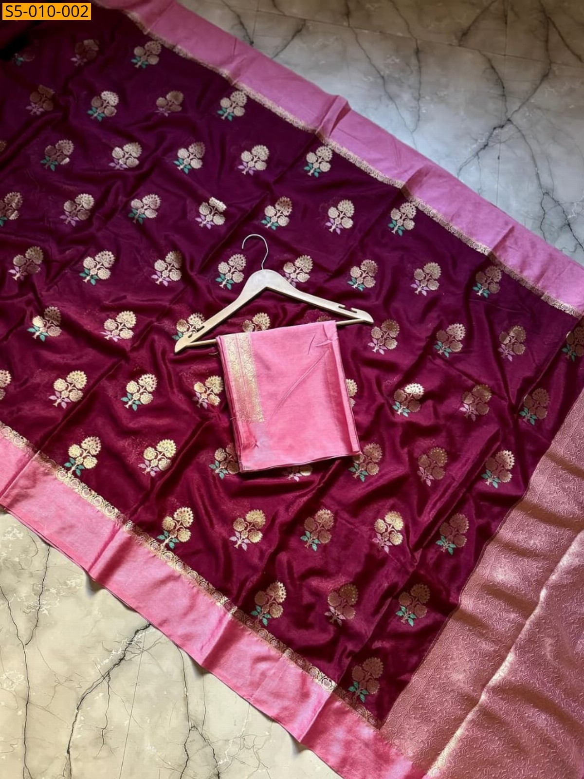 Maroon Fancy Banarasi  Silk Saree