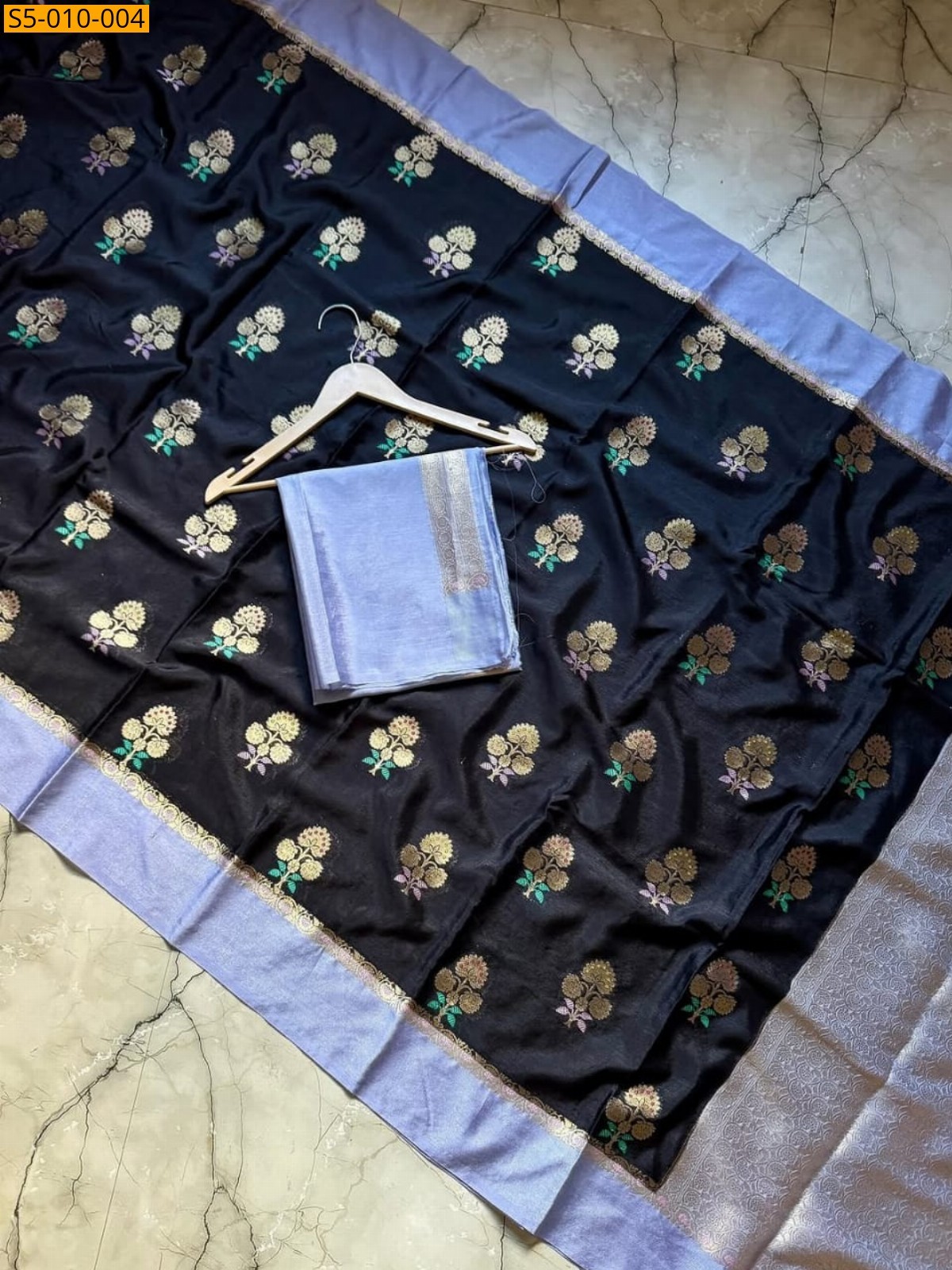 Black Fancy Banarasi  Silk Saree