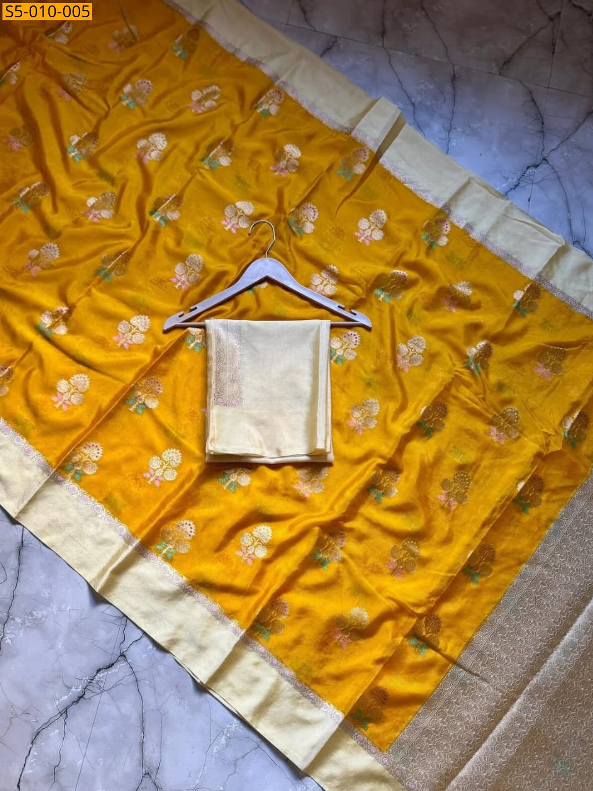 Yellow Fancy Banarasi  Silk Saree