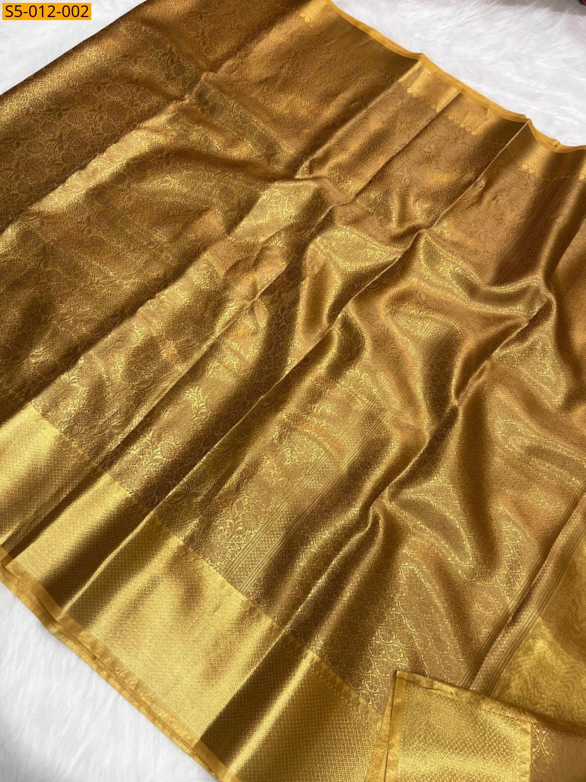 Gold Fancy  Katan Silk Saree