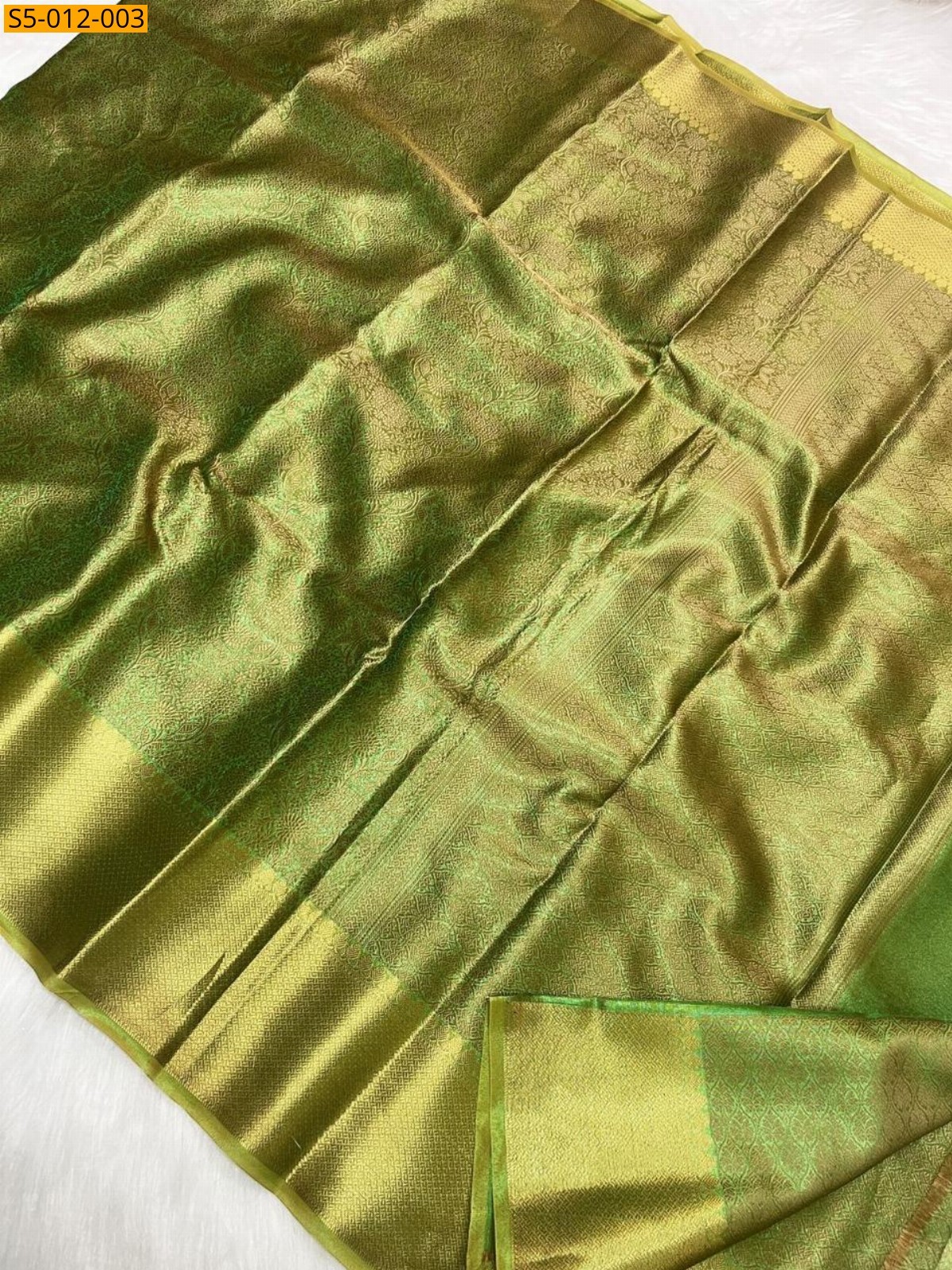 Green Fancy  Katan Silk Saree