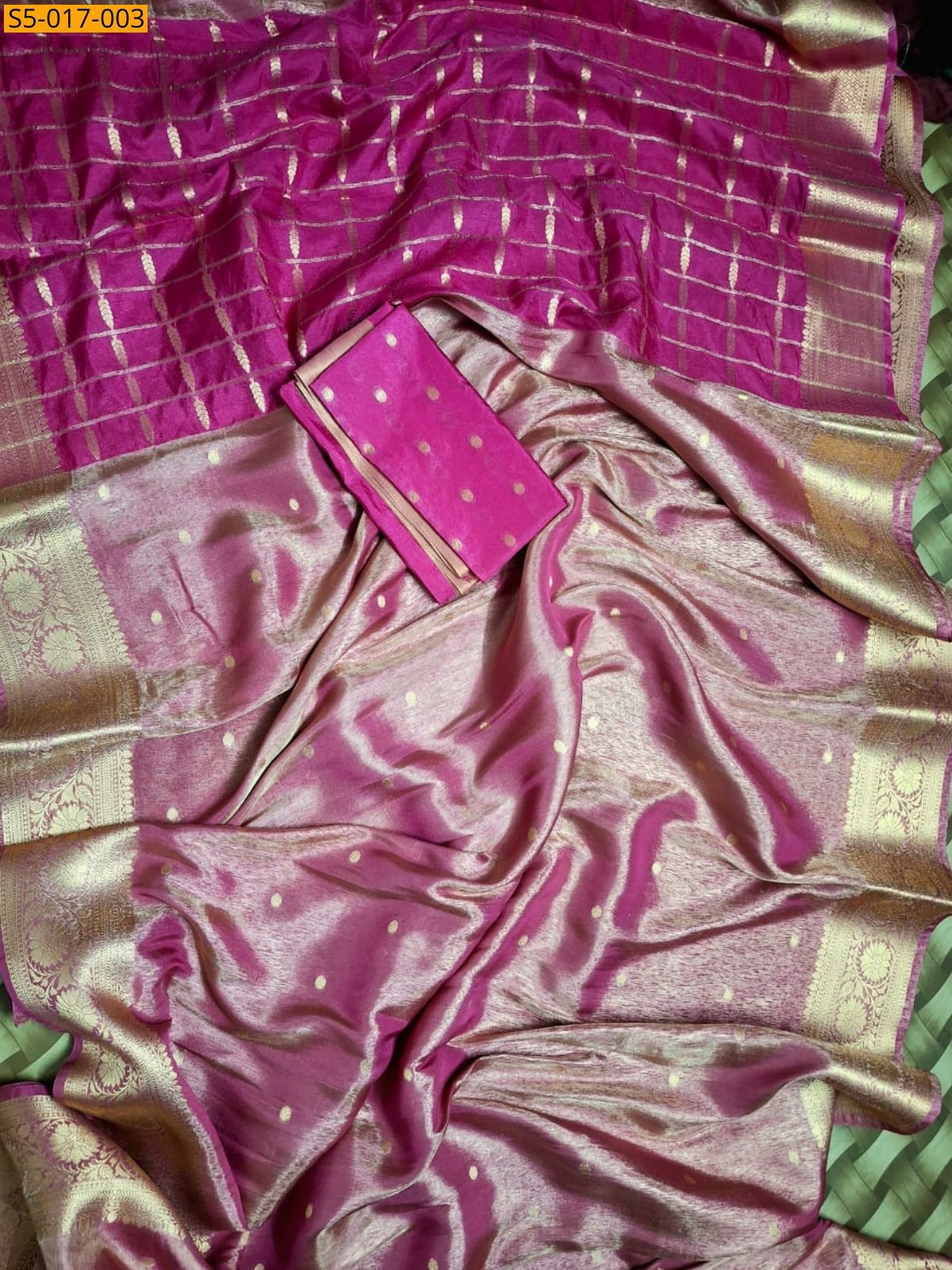 Pink Fancy  Banarasi Katan Tissue Silk Saree