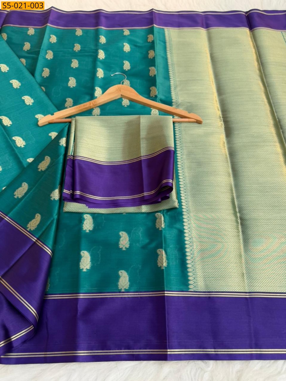 Green Banarasi Katan Silk Saree