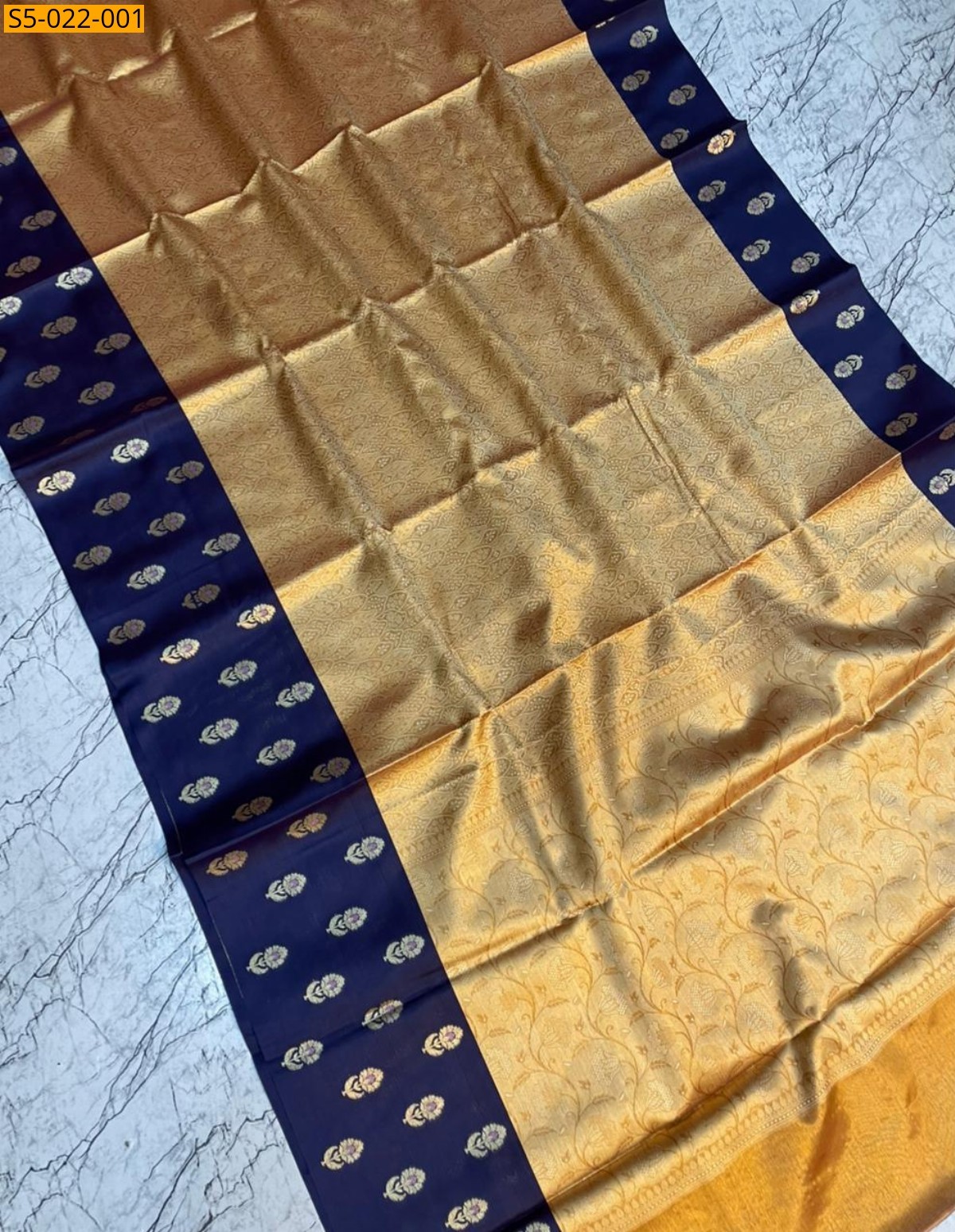 Gold Fancy Banarasi kanjivaram tissue silk Saree
