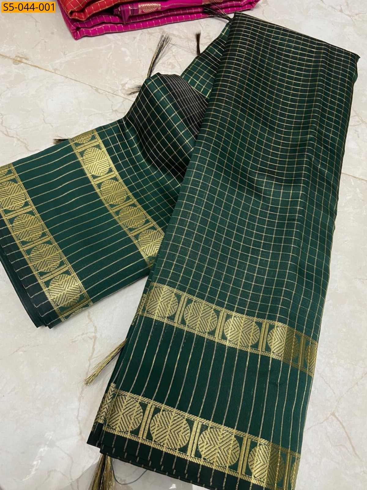 Green Fancy Banarasi Soft Katan Silk  Saree