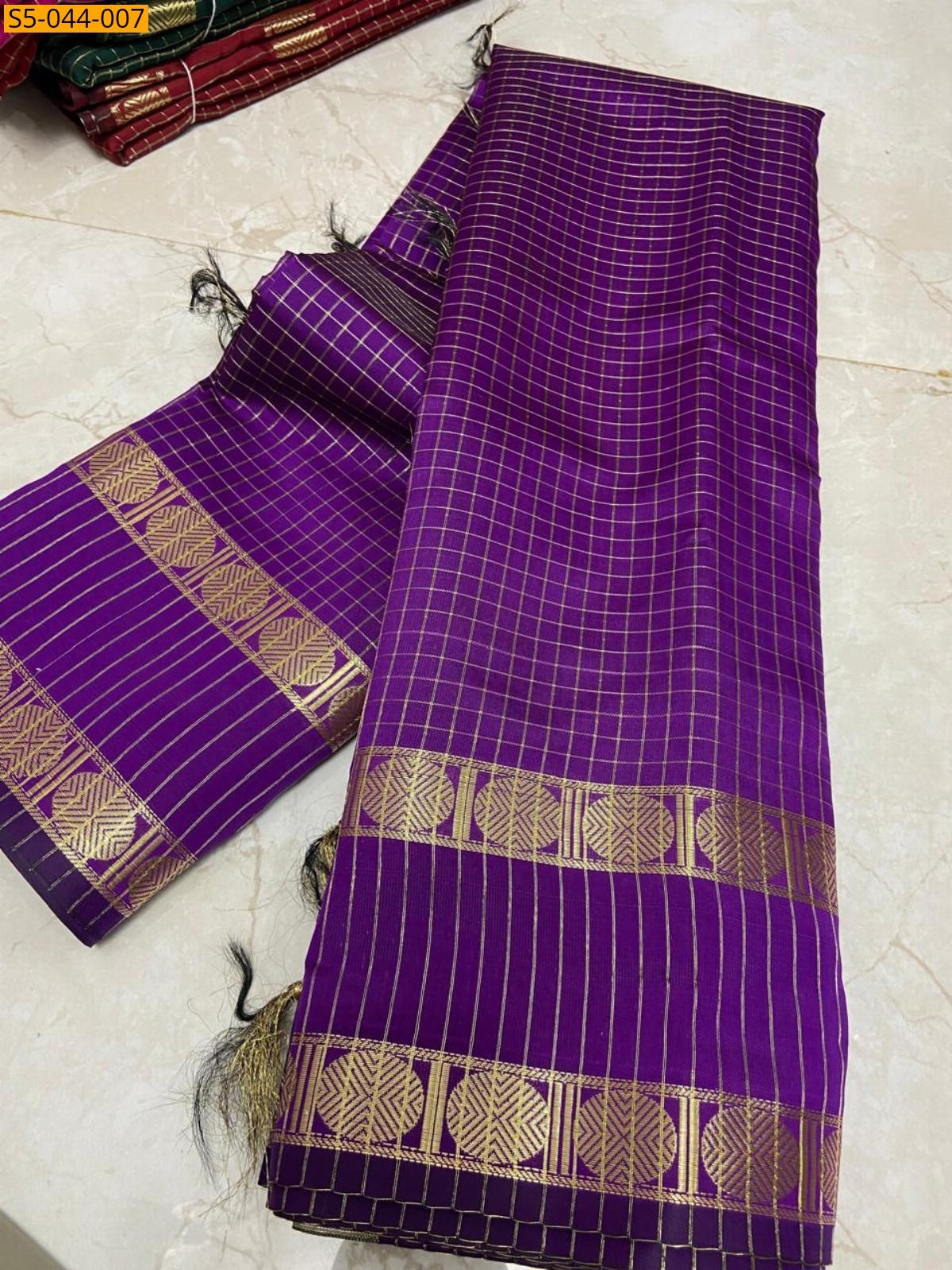 Voilet Fancy Banarasi Soft Katan Silk  Saree
