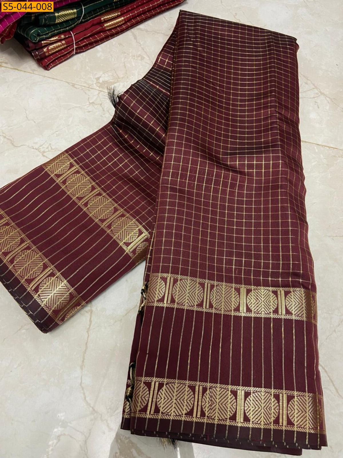 Brown Fancy Banarasi Soft Katan Silk  Saree
