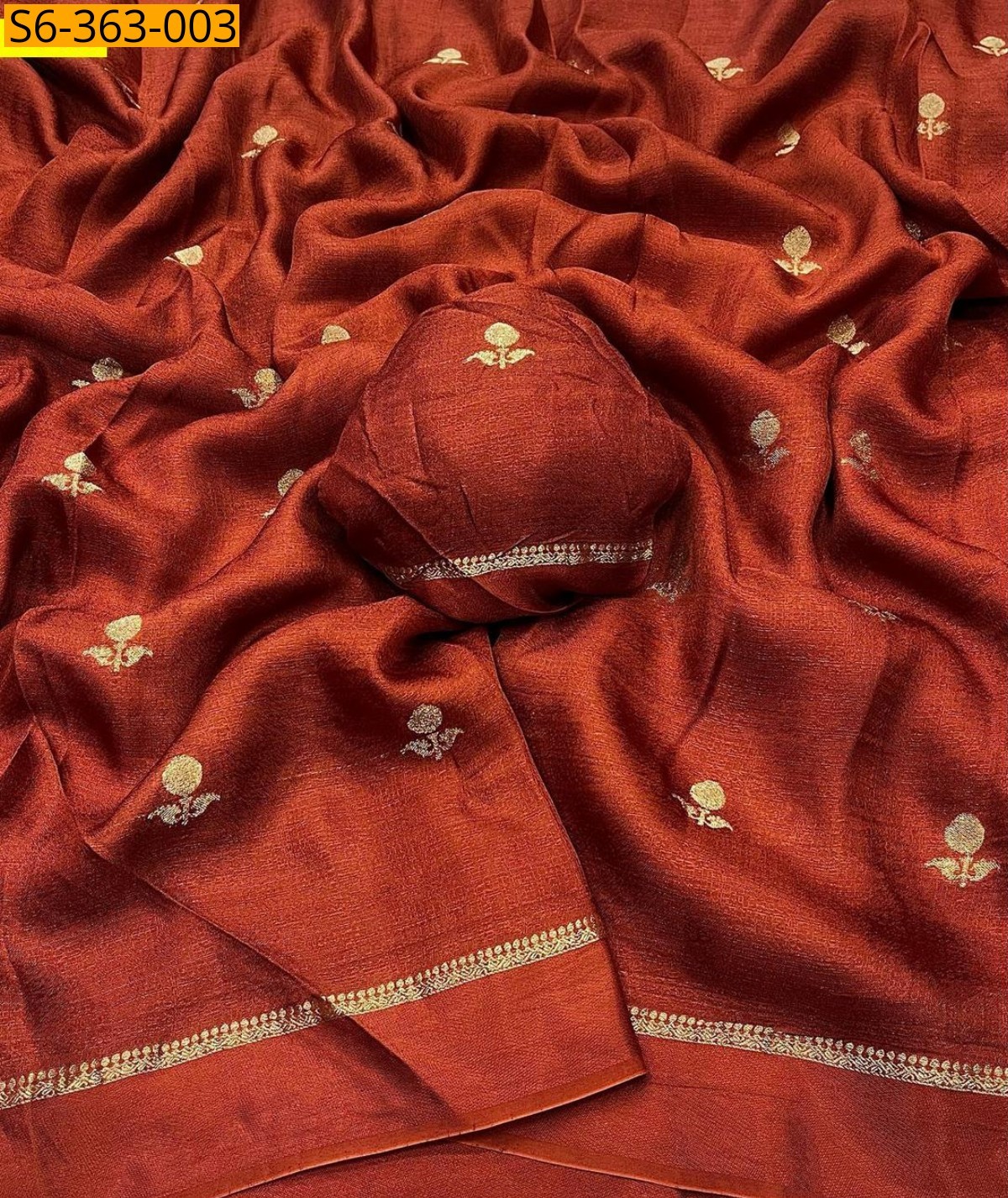 Maroon Viscose khadi silk sarees