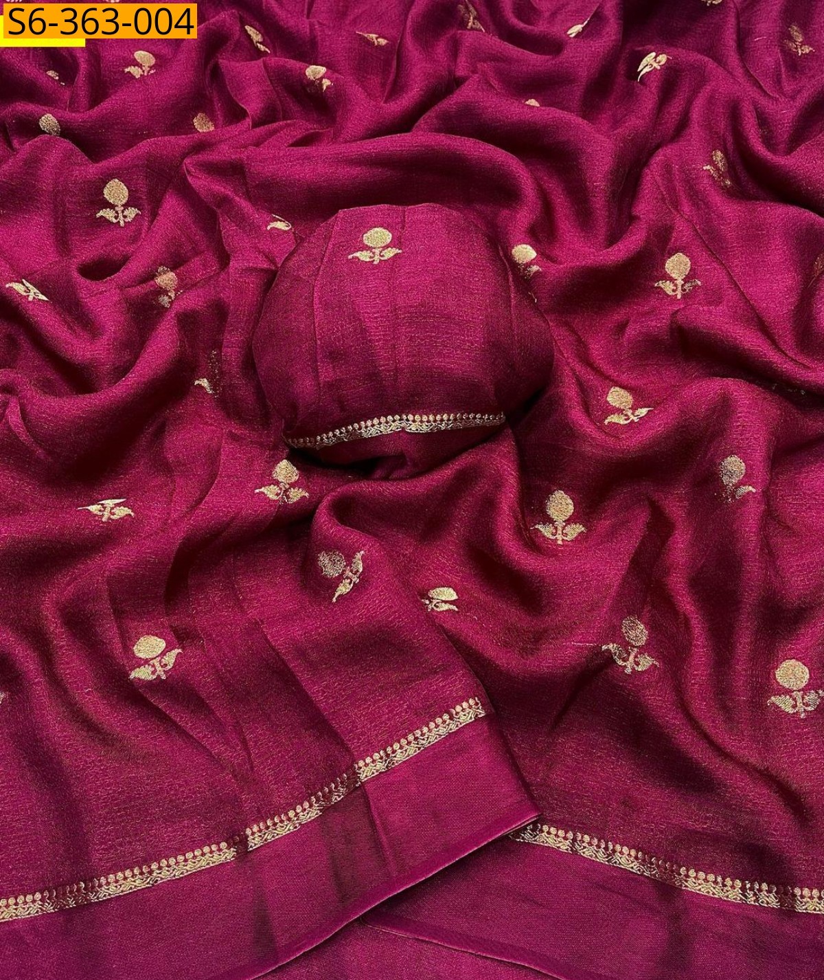 Light Maroon Viscose khadi silk sarees