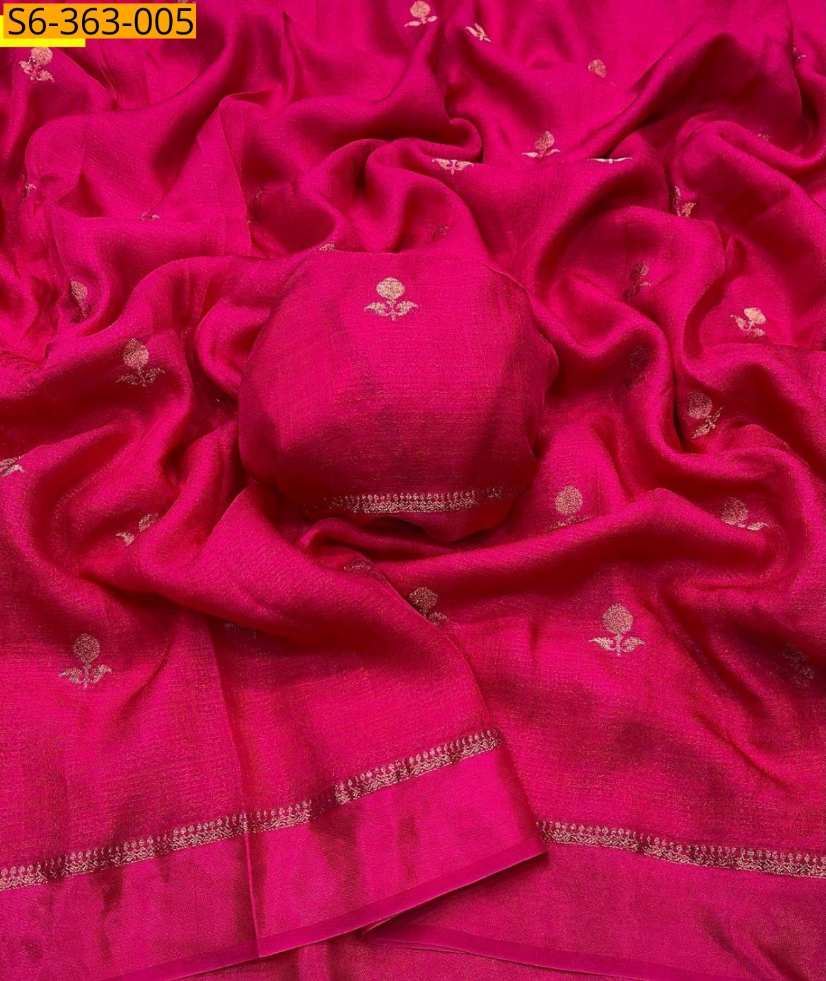 Pink Viscose khadi silk sarees