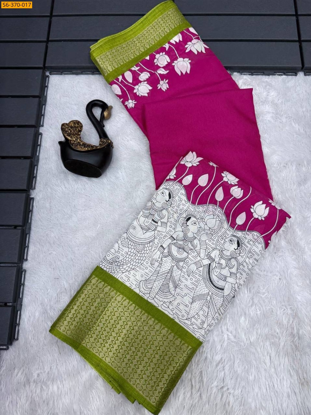 Pink Fancy soft Dola silk saree