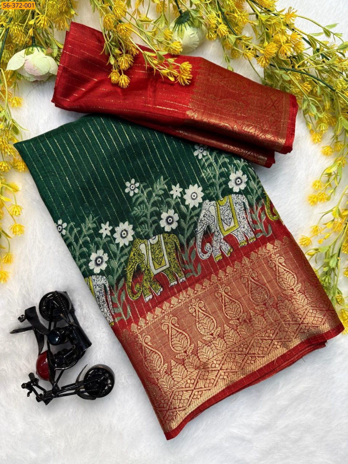 Green Rekko silk sarees