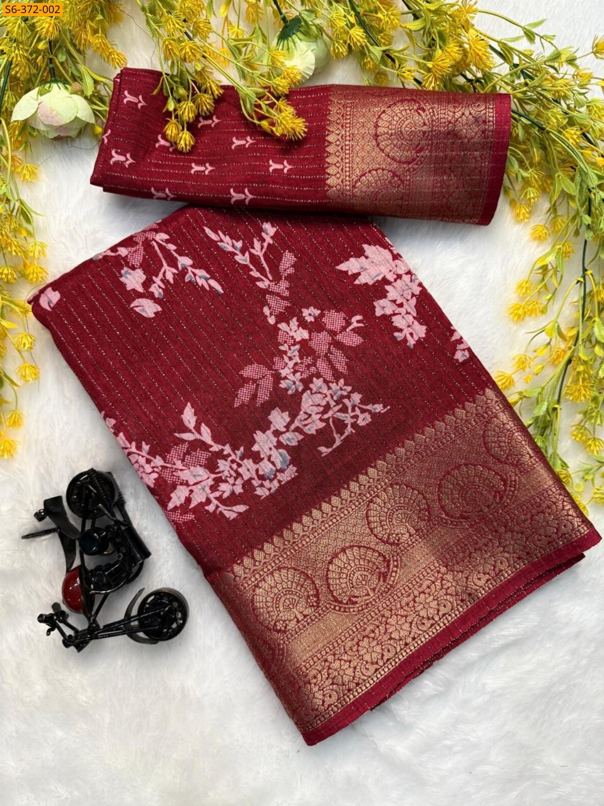 Maroon Rekko silk sarees