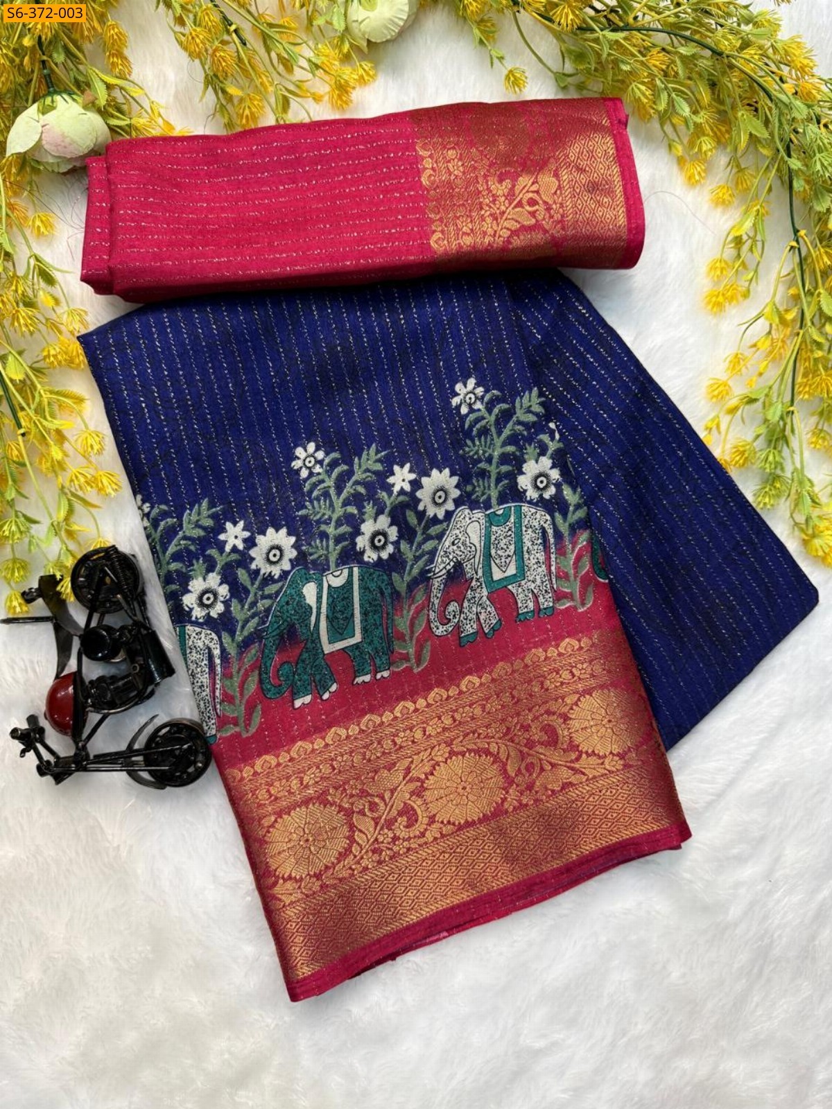 Blue Rekko silk sarees