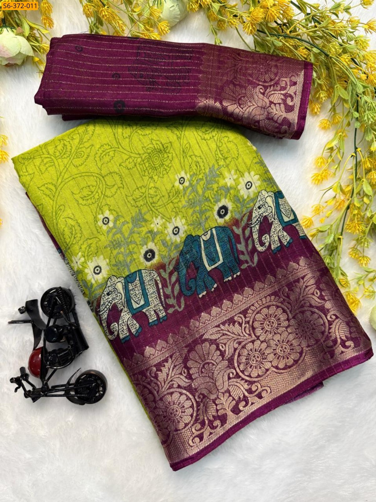 White Rekko silk sarees