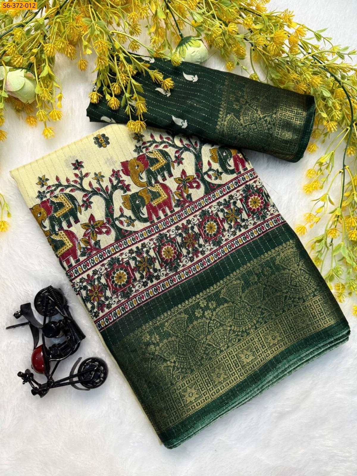 White Rekko silk sarees