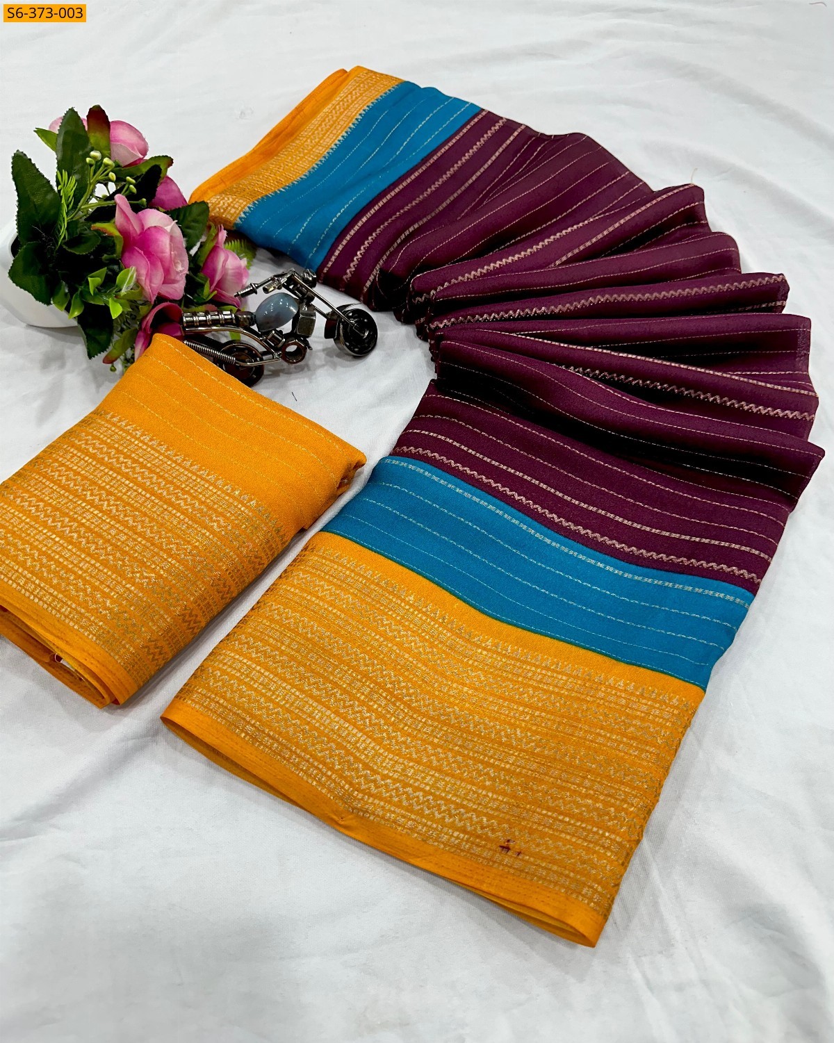 Wine Mysore silk saree 