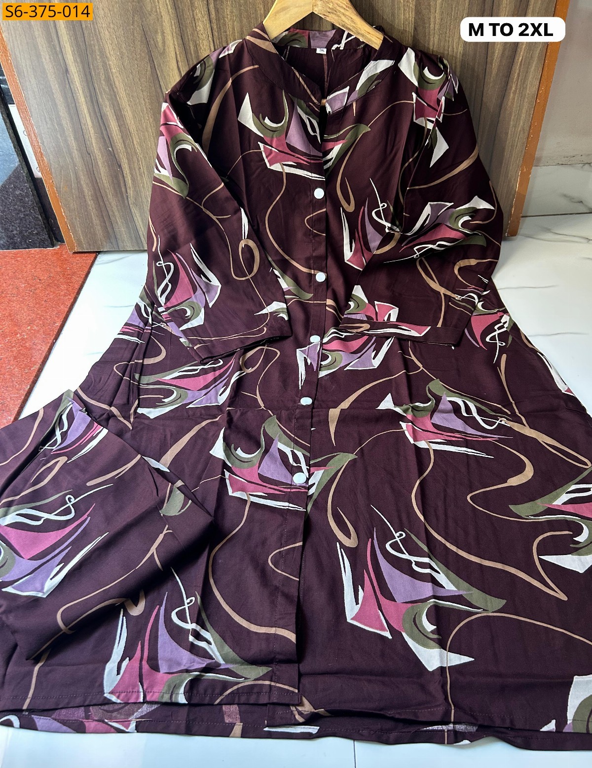 Dark Wine Fancy Rayon Coord Set