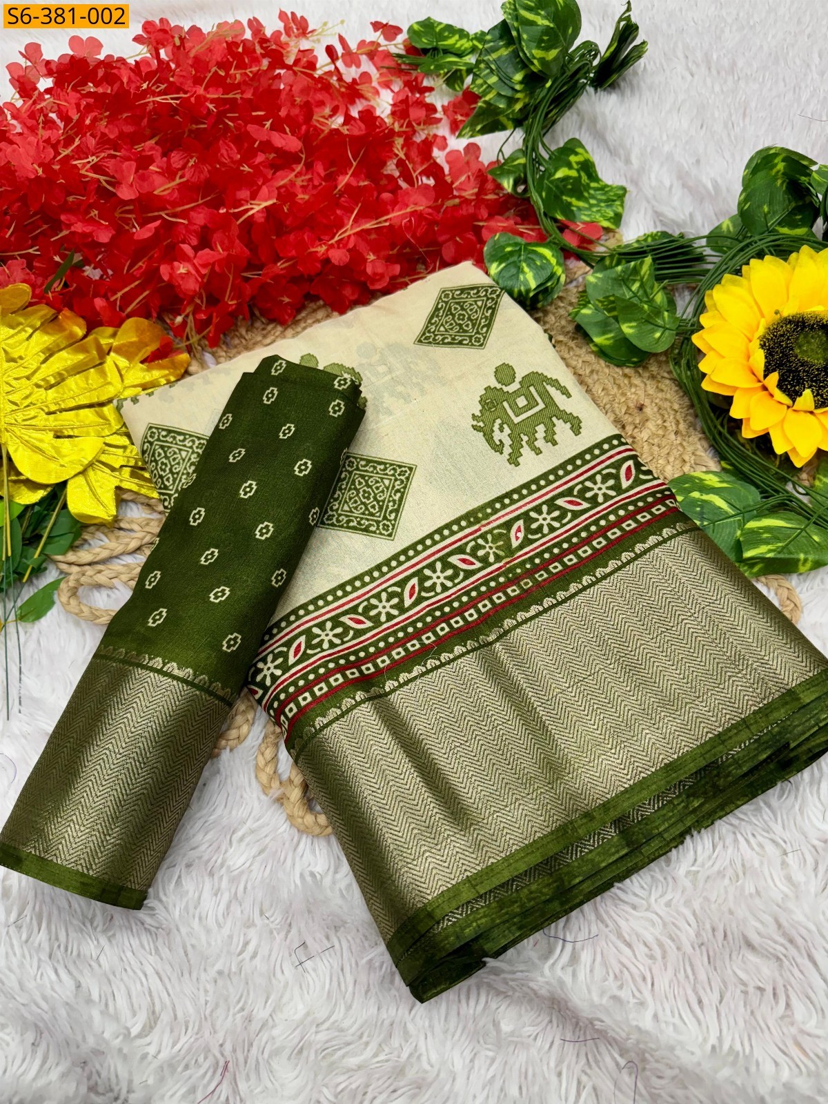Green Fancy silk saree