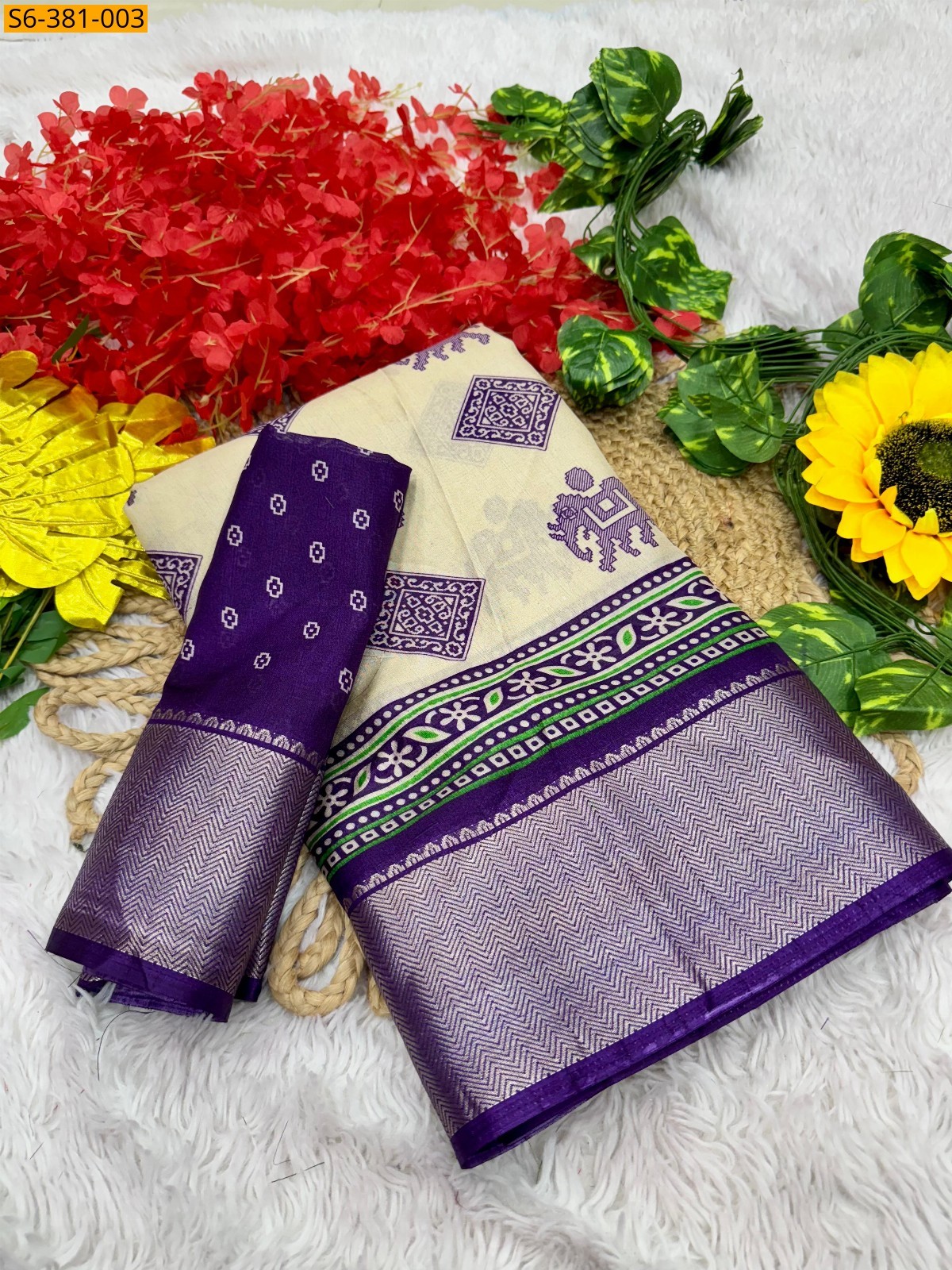 Violet Fancy silk saree