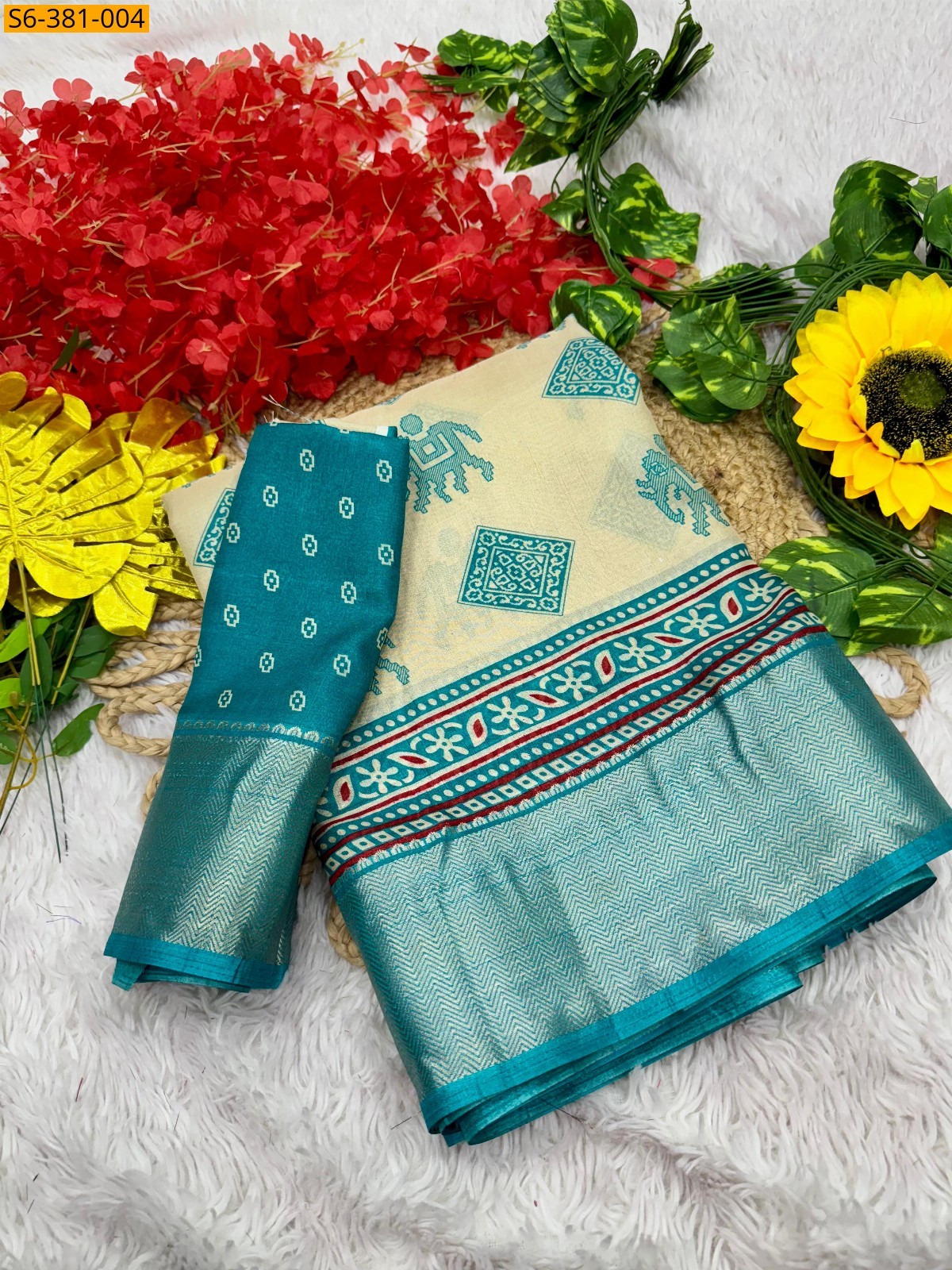 Blue Fancy silk saree