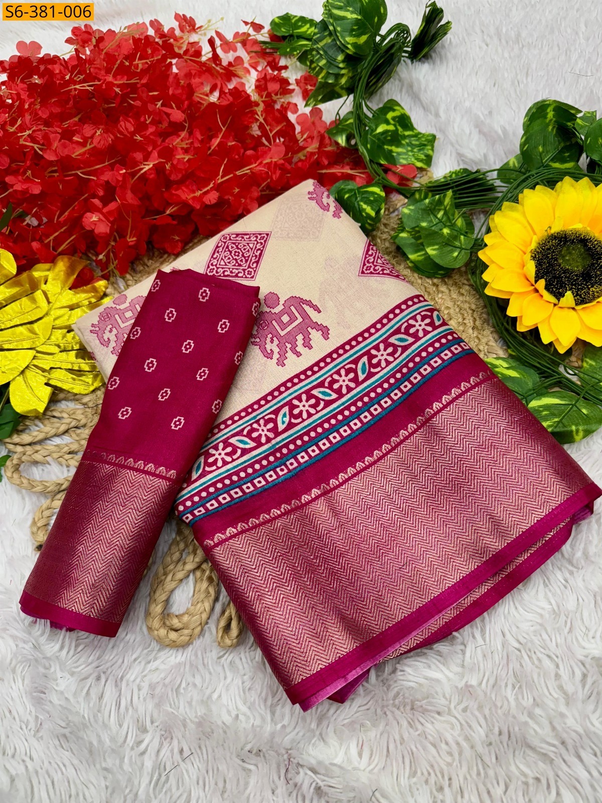 Pink Fancy silk saree