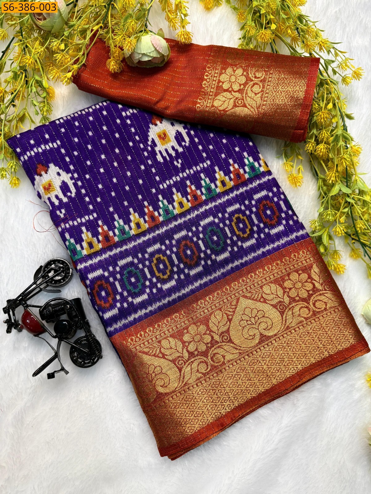Violet Fancy rekko silk work saree 