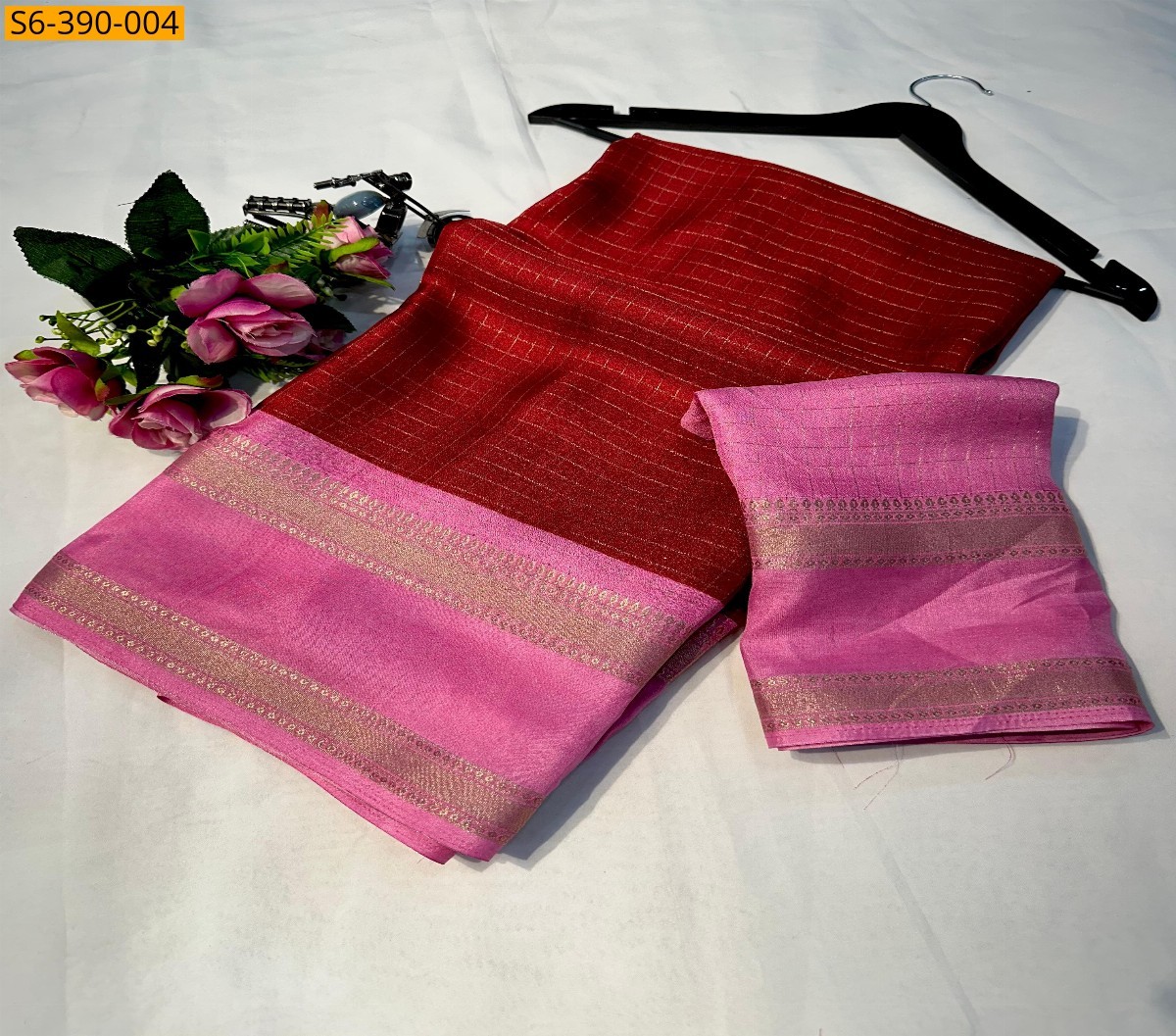 Red Fancy warm silk sarees