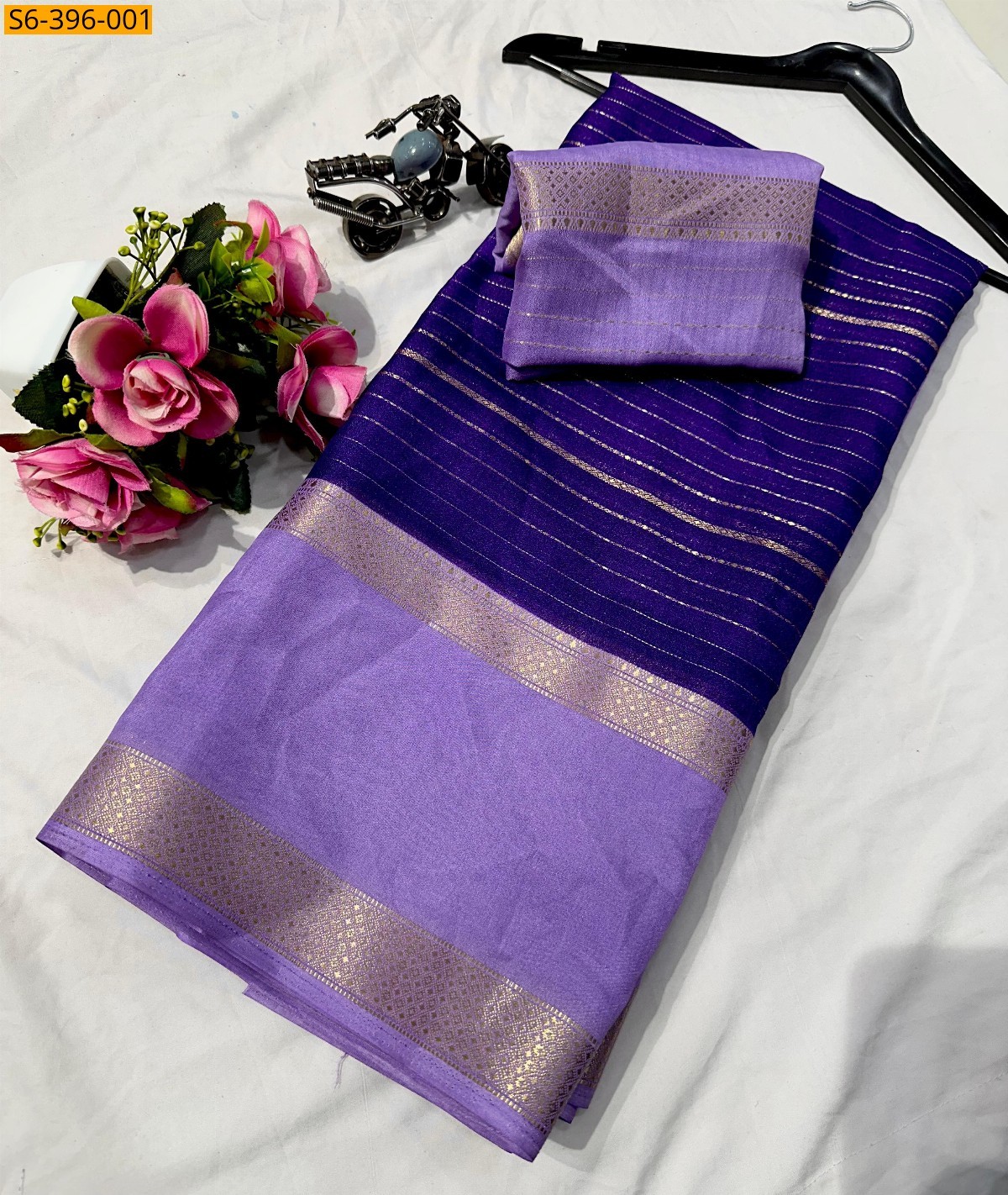 Purple Fancy heavy mysore silk saree