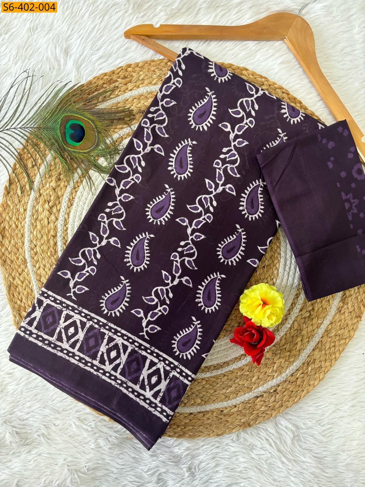 Magenta Lightweight Fancy Cotton sarees 