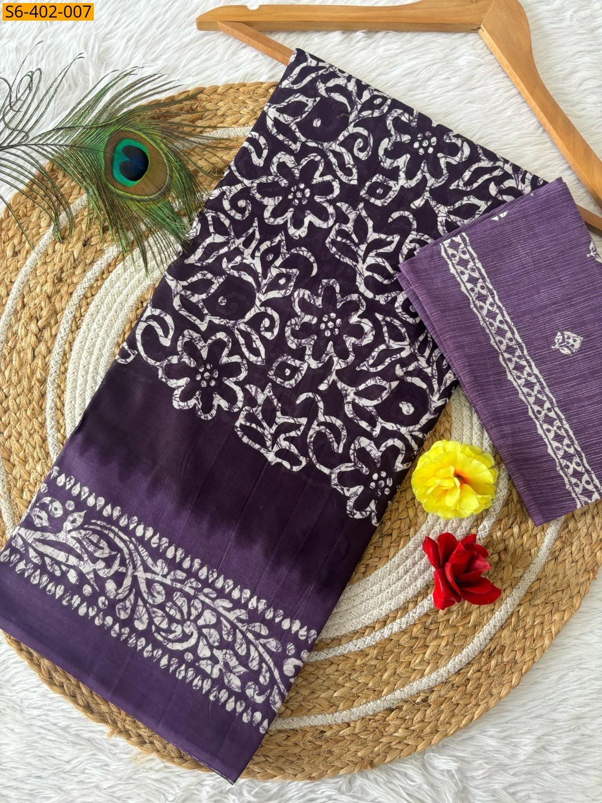 Magenta Lightweight Fancy Cotton sarees 