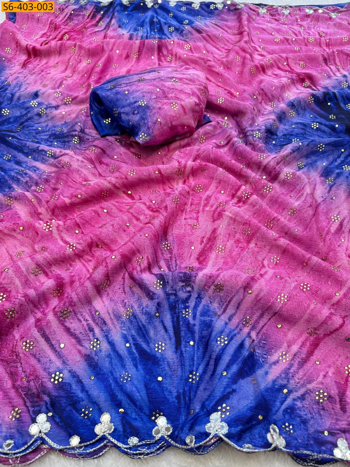 Pink Fancy crepe silk saree