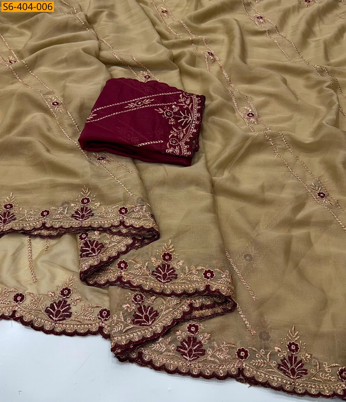 Fancy Star Georgette Saree