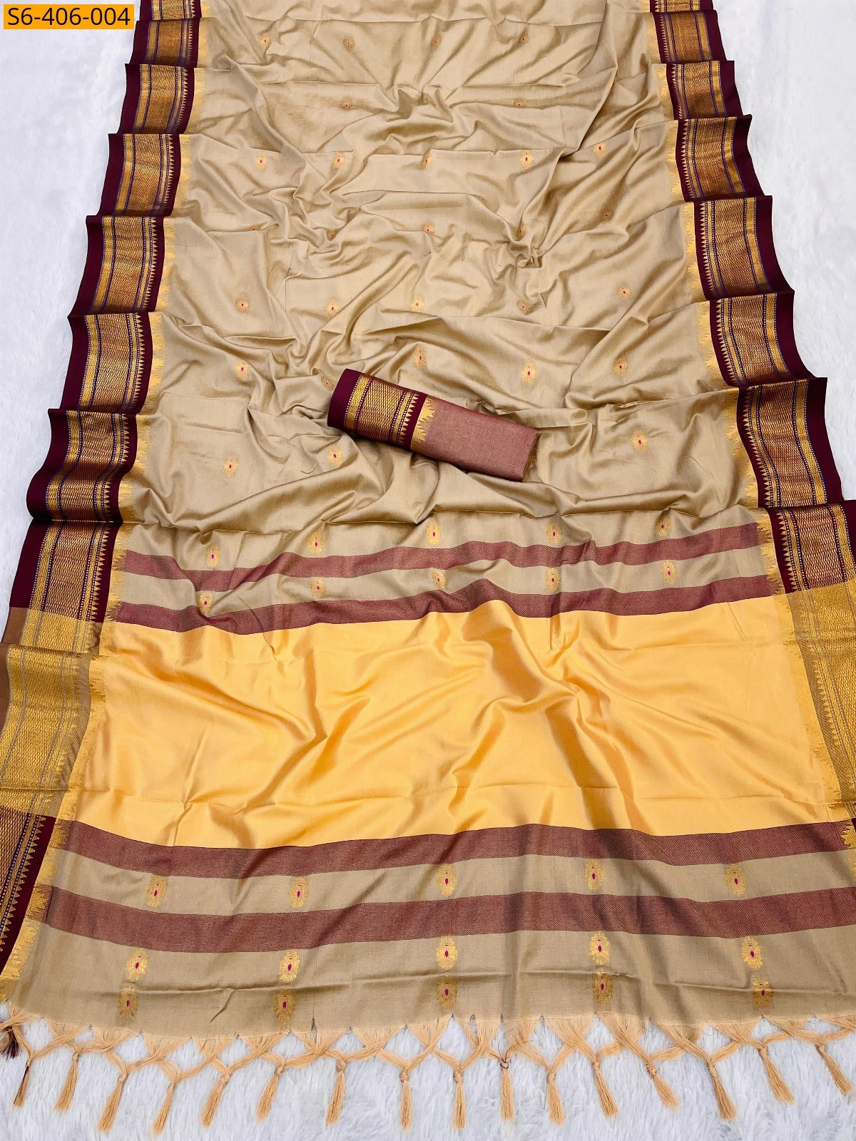 Brown Fancy aura silk saree