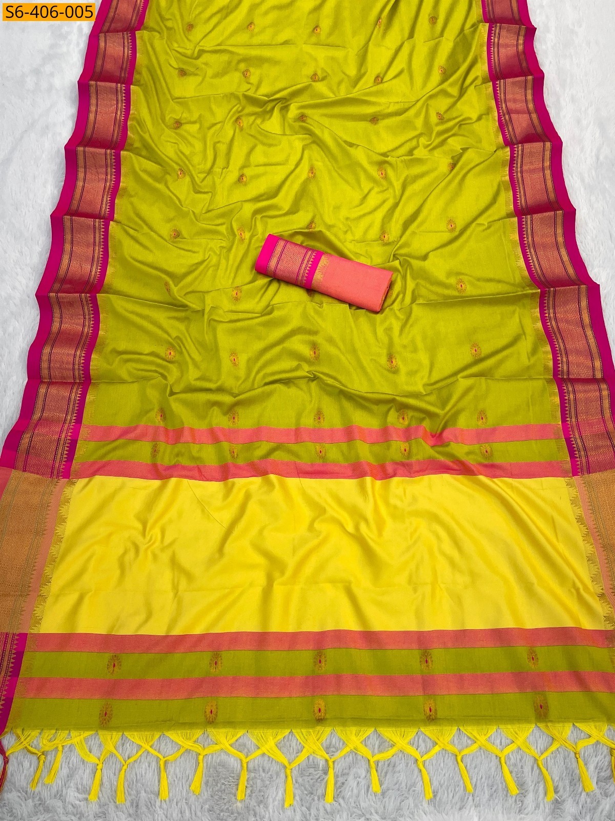 Green Fancy aura silk saree