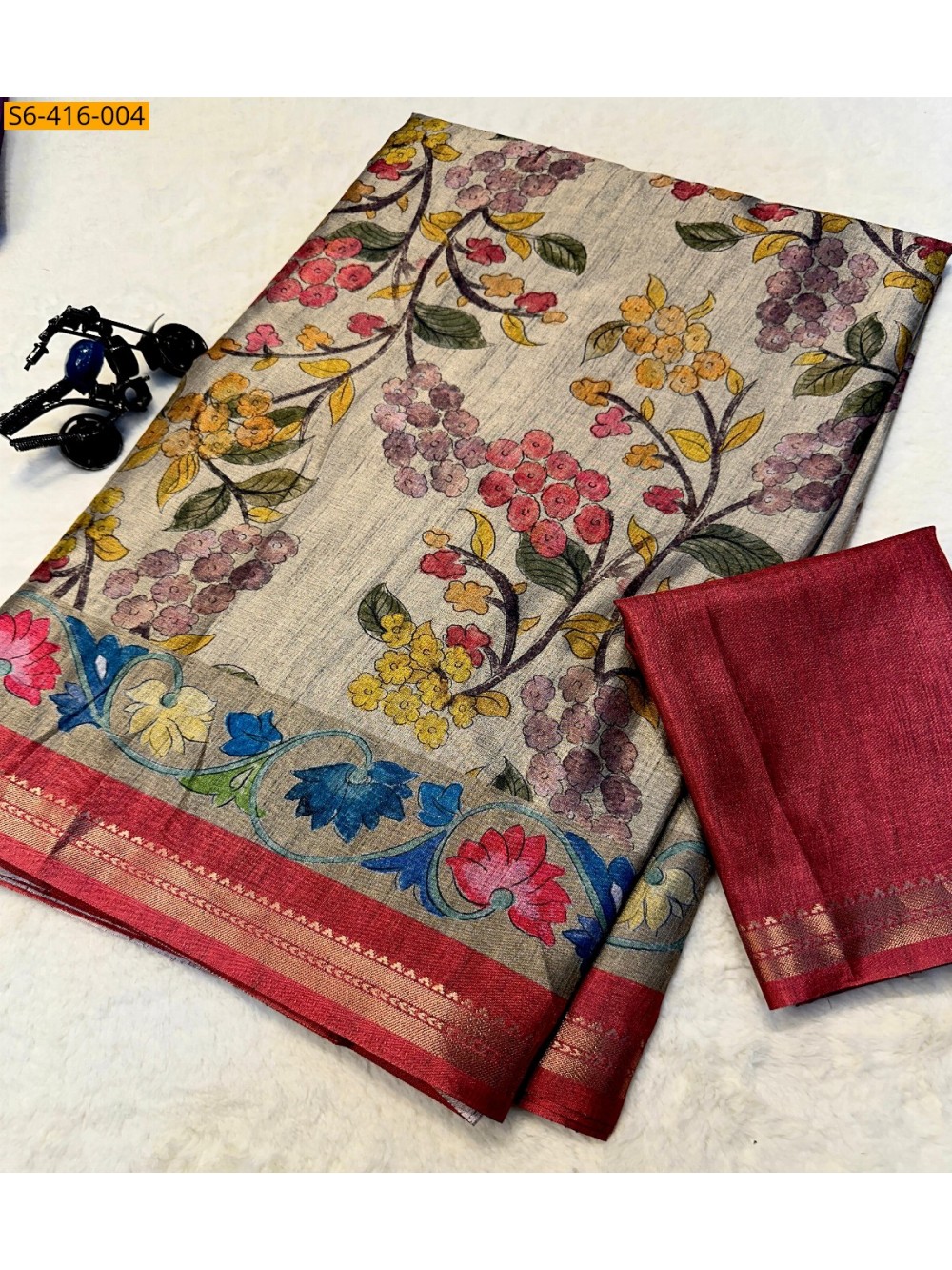 Fancy Tussar Silk Saree