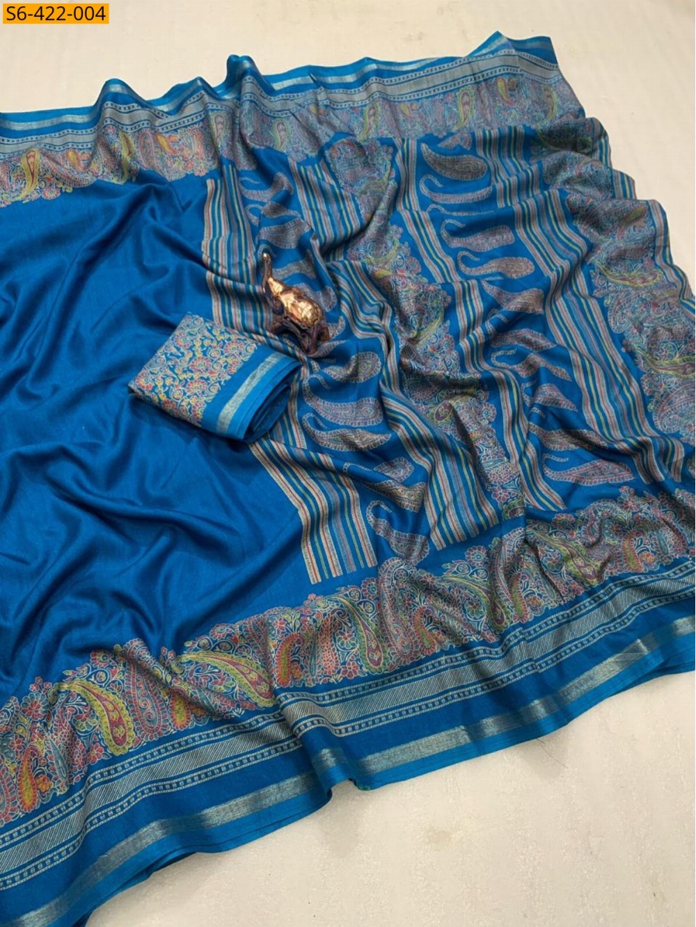  fancy tussar kashmiri printed  saree 